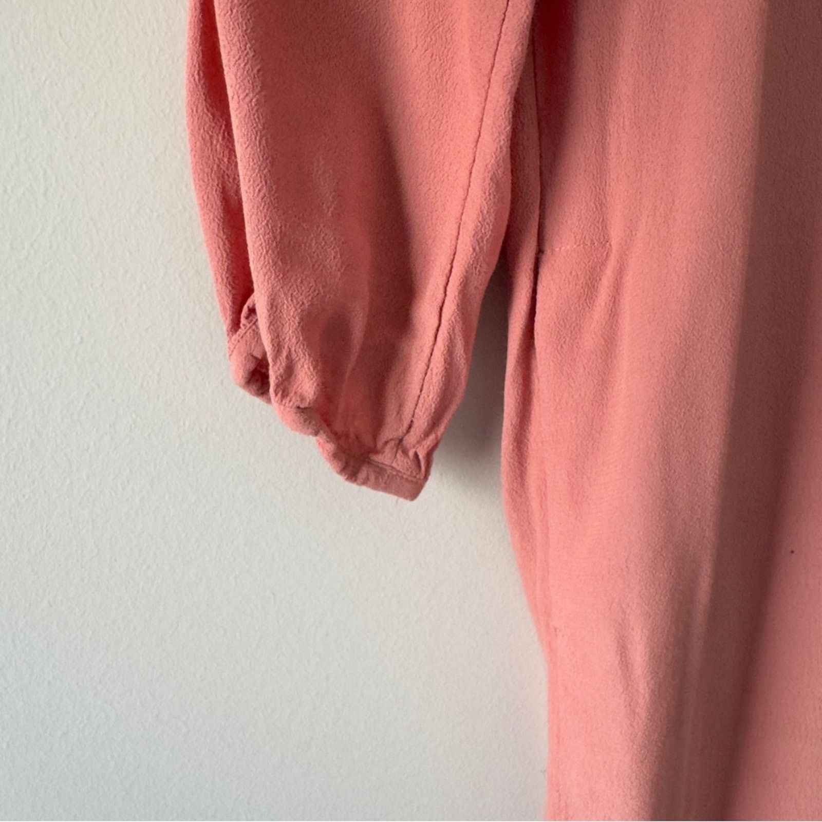 Madewell Madewell Pink Long Sleeve Shift Dress Knee Length Solid EUC Size S / US 4 / IT 40 - 8 Thumbnail