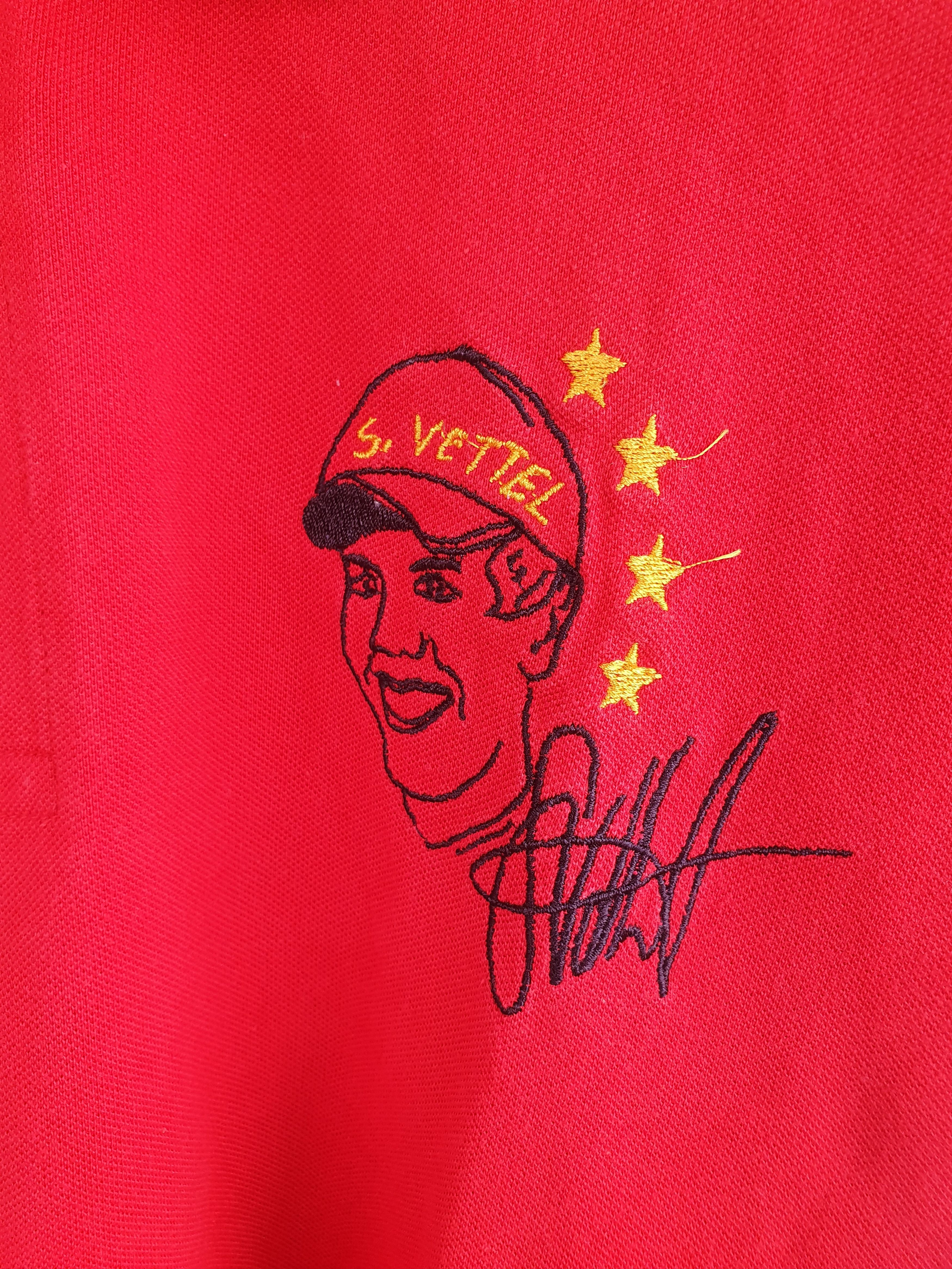 Formula 1 Sebastian Vettel Polo T-shirt World Champion 2010-2013 sz L Size US L / EU 52-54 / 3 - 5 Thumbnail