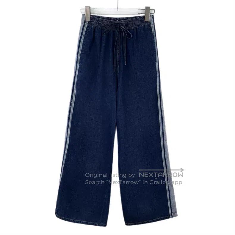 Dior Dior Dark blue side logo letter cotton denim wide-leg trou Size 42" / US 20 - 1 Thumbnail