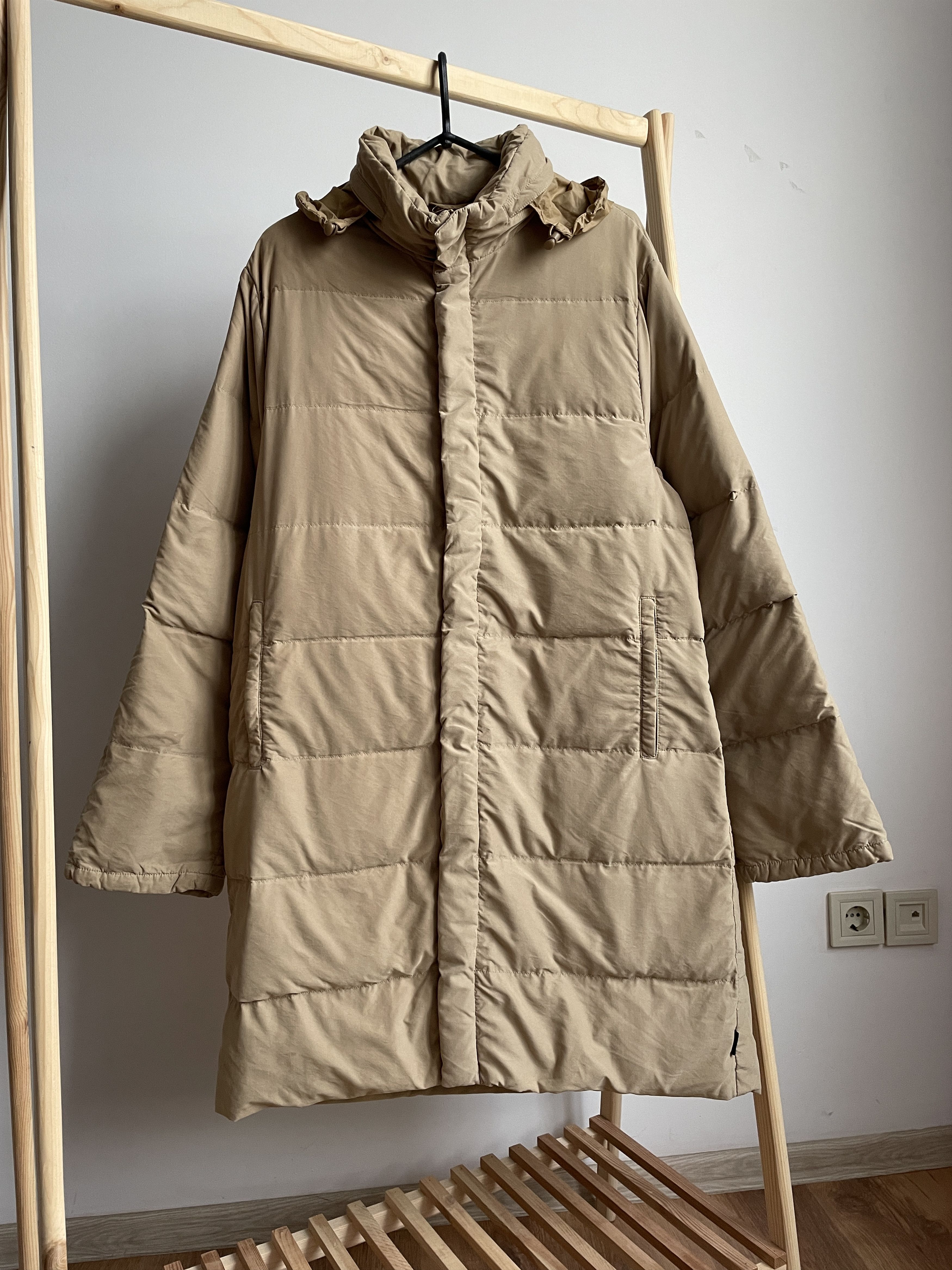 image of Moncler Womens Vintage 90's Long Puffer Jacket Size 4 in Beige