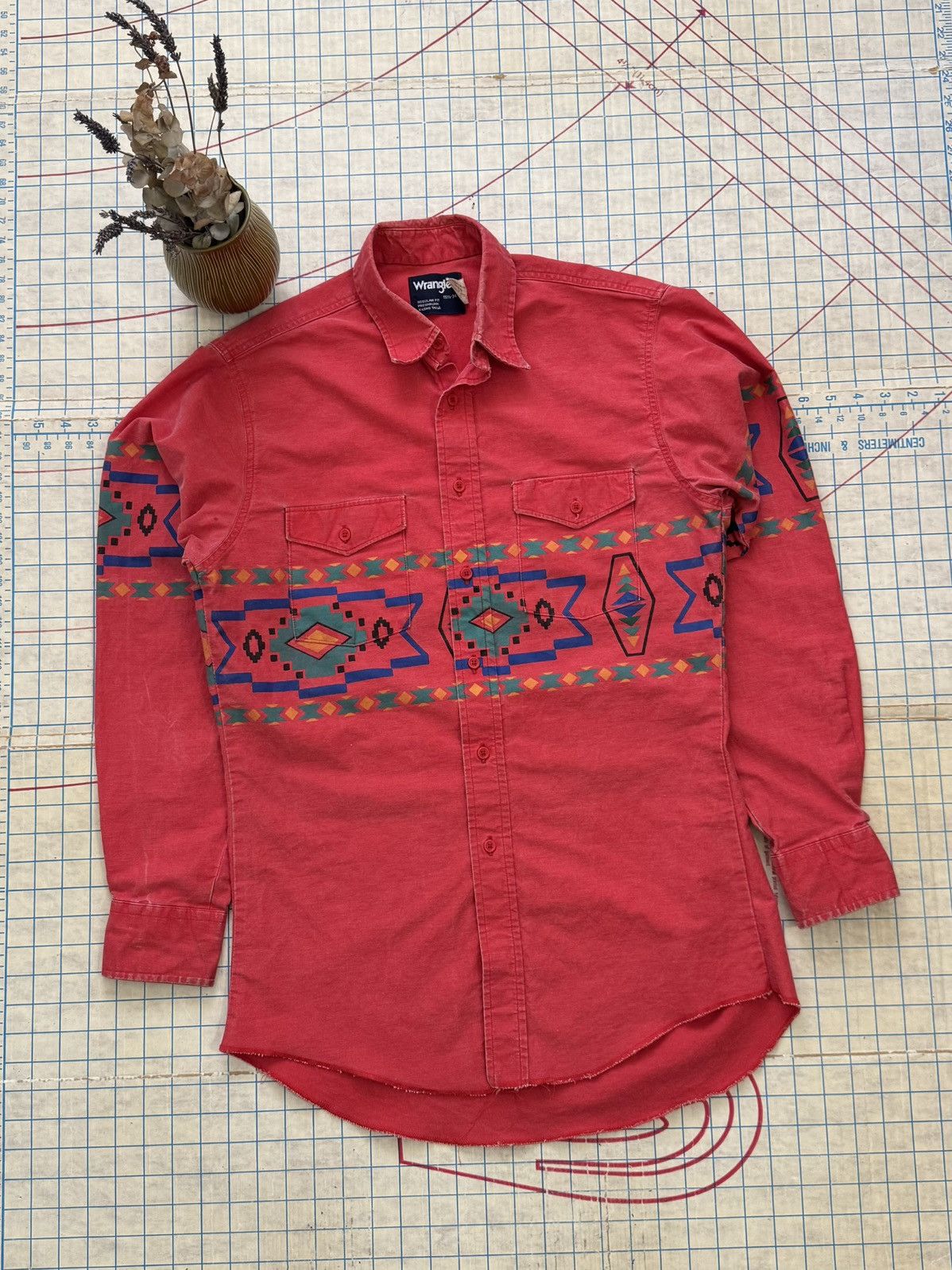 Wrangler Vintage Wrangler Brushpopper Navajo Pattern Button Up Shirt Size US L / EU 52-54 / 3 - 1 Thumbnail