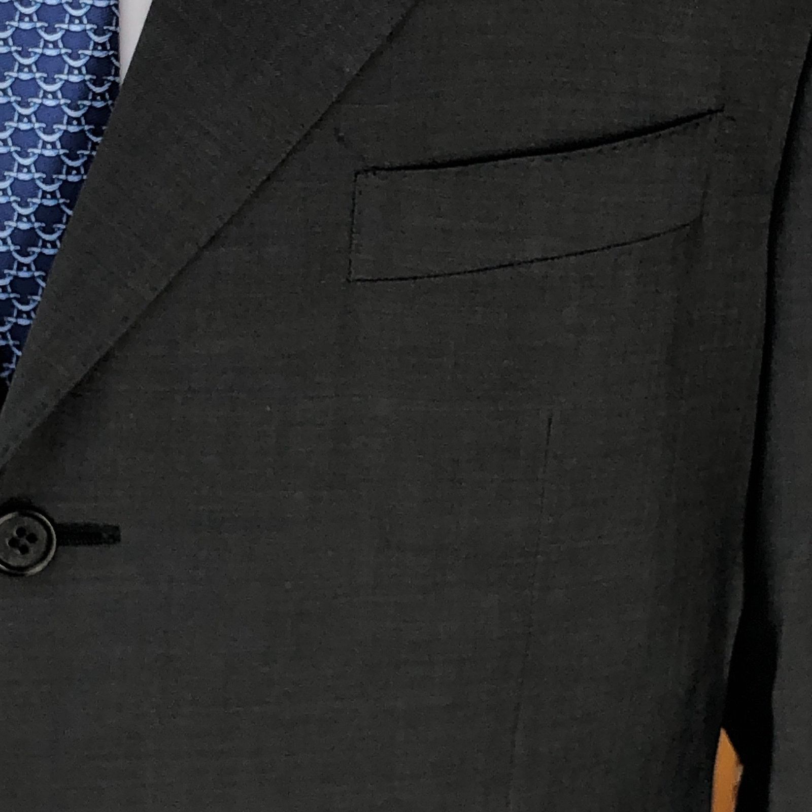 Canali Canali Size IT 52 US 42L Sport Coat Super 120s Wool Charcoal Size 42L - 5 Thumbnail