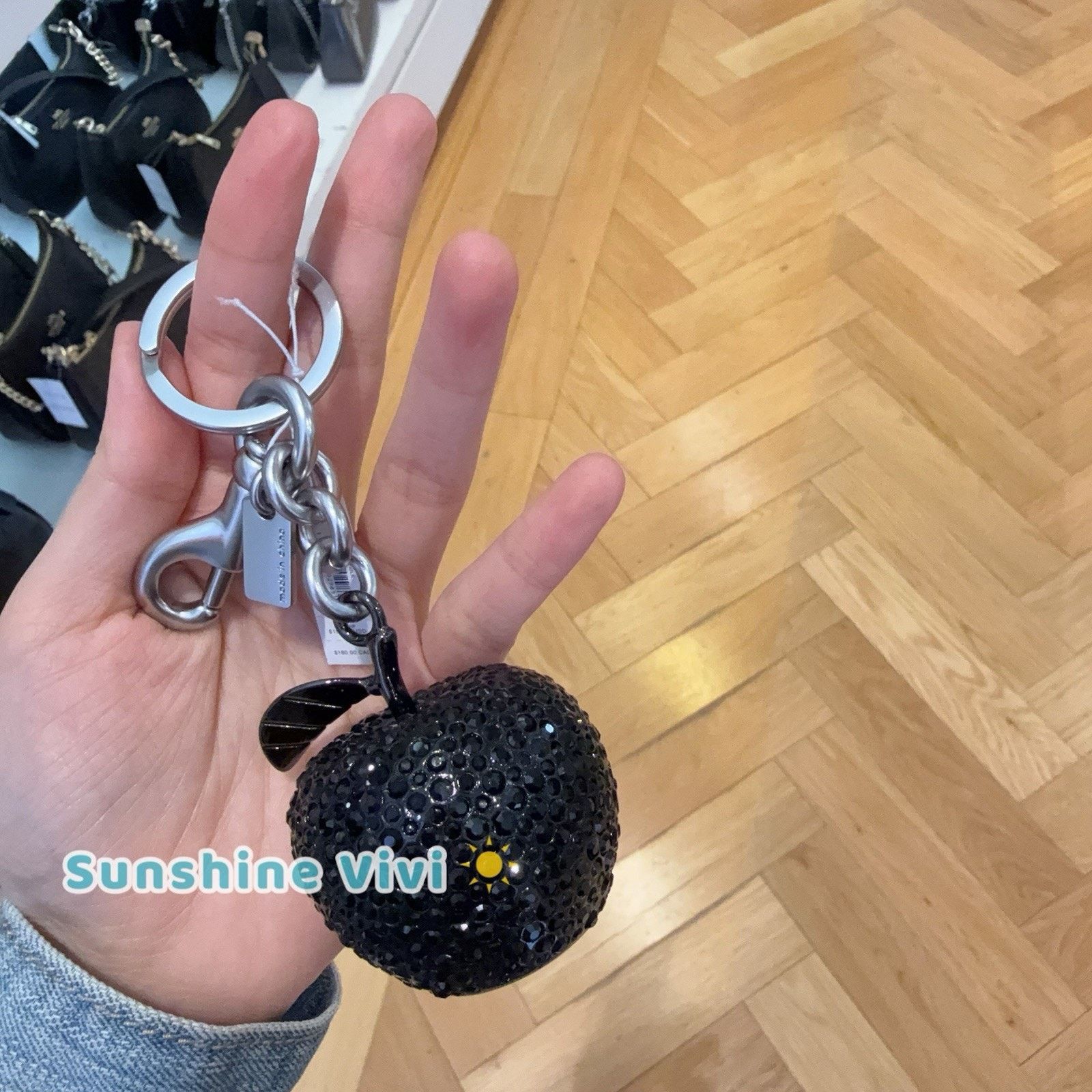 Coach NWT Coach Resin Crystal Apple Bag Charm Keychain CCD29 Size ONE SIZE - 1 Thumbnail