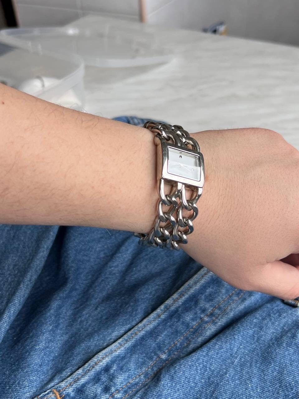Japanese Brand × Vintage Vintage Japanese style Chain Metal futuristic Watch Bracelet Size ONE SIZE - 9 Thumbnail
