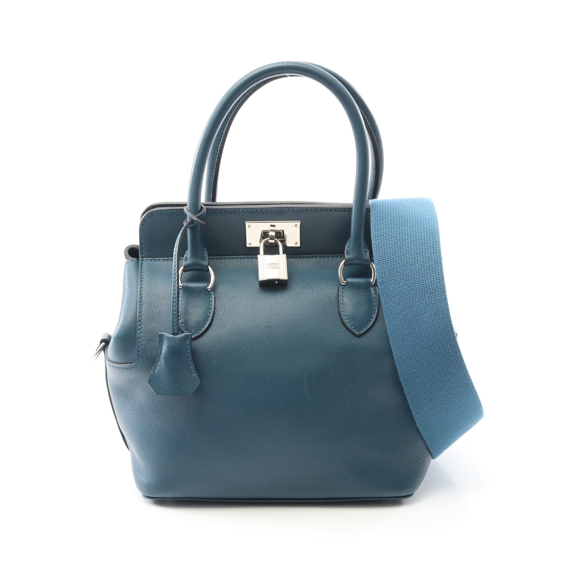 Hermes Hermes Toolbox 20 Handbag Veau Swift Blue Silver Hardware Stamp Size ONE SIZE - 1 Thumbnail