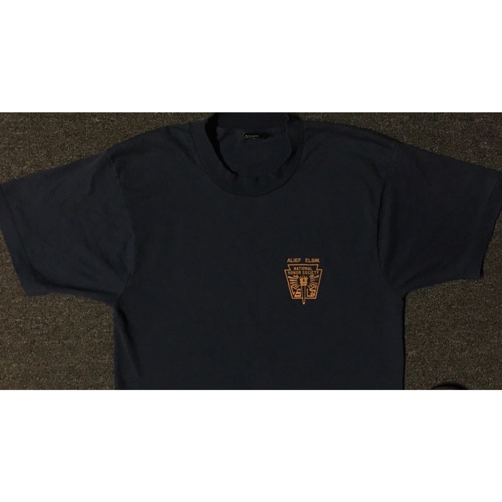 Vintage VINTAGE National Honor Society Shirt L Blue Single Stitch Men 80s 90s Fraternity College Grunge USA, Faded Graphic Tee Size US L / EU 52-54 / 3 - 7 Thumbnail
