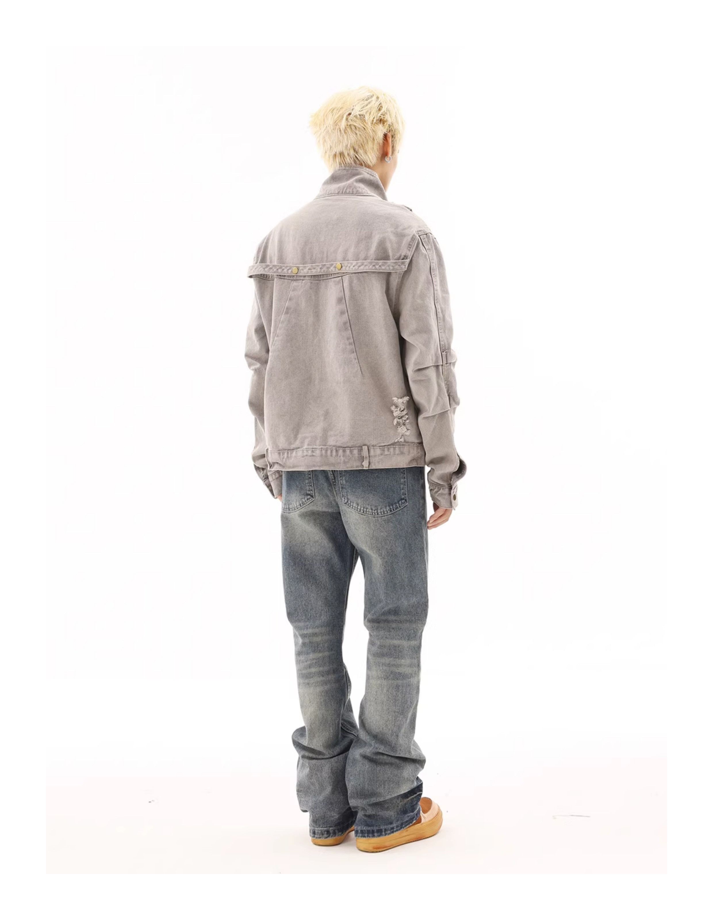 faded gradient flared skate hiphop jeans