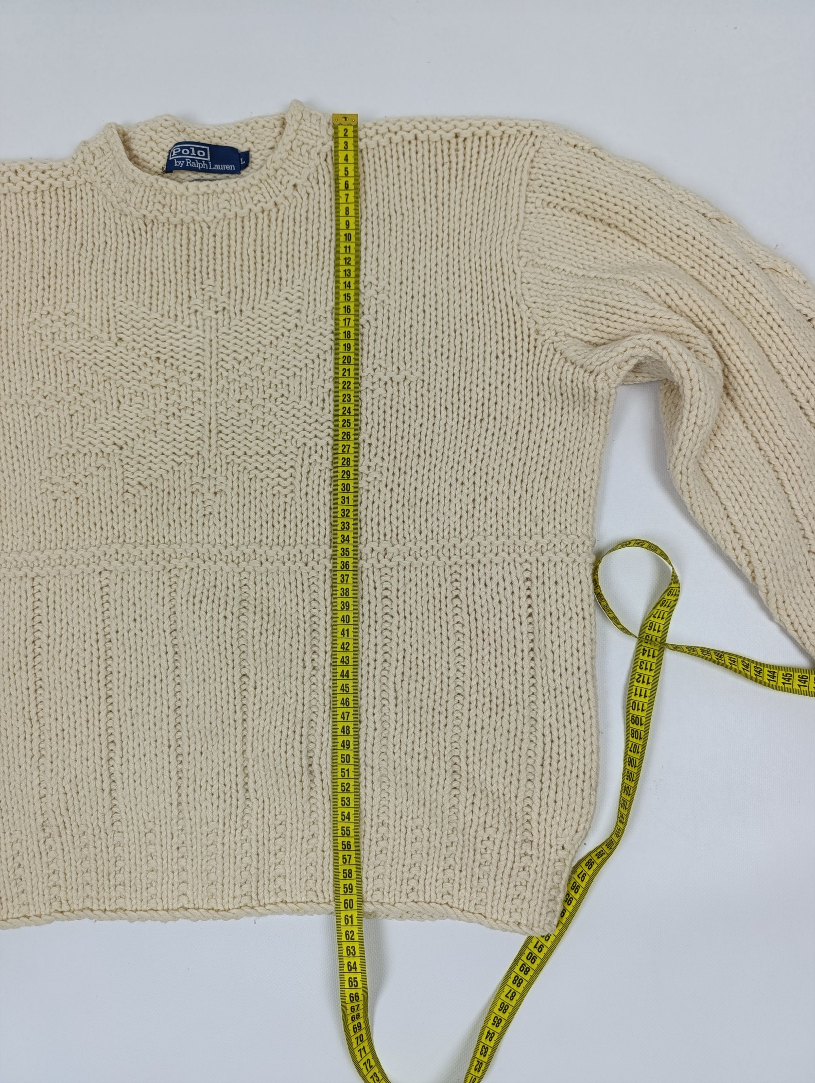 Polo Ralph Lauren VINTAGE POLO RALPH LAUREN HAND KNIT WOOL WOMENS SWEATER Size L / US 10 / IT 46 - 21 Thumbnail