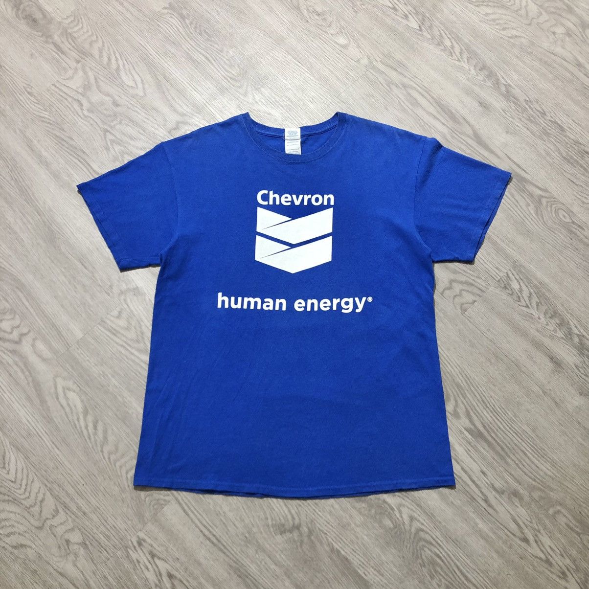 Vintage Vintage Chevron Human Energy Logo by Delta T-shirt Blue Size US L / EU 52-54 / 3 - 1 Thumbnail