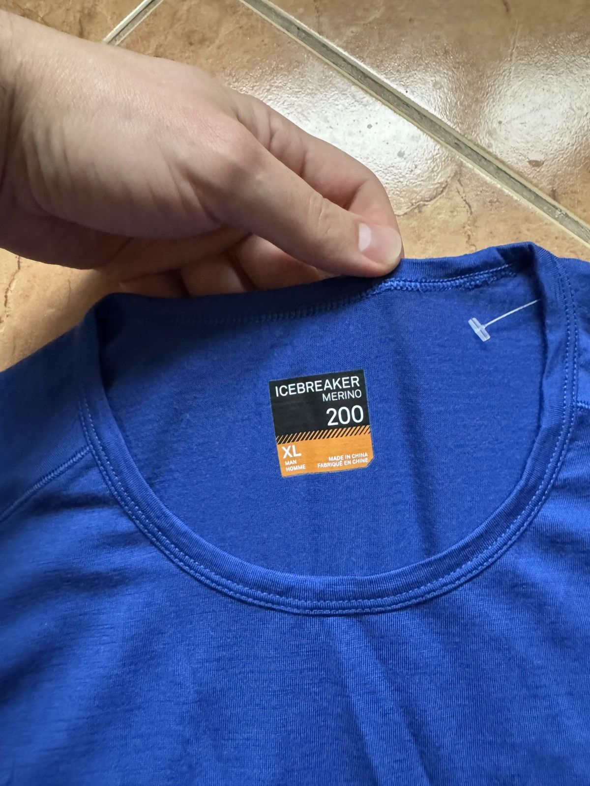 Icebreaker Icebreaker Merino 200 Blue Double Color Hiking LS tee shirt Size US XL / EU 56 / 4 - 7 Thumbnail
