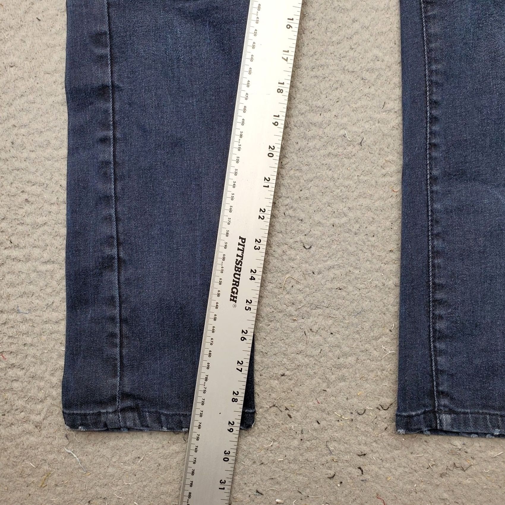 Denim & Co. Denim & Co. Jeans Mens 36 Denim Skinny Slim 5-Pocket Blue Distressed Stretch Comfortable Size US 36 / EU 52 - 4 Thumbnail