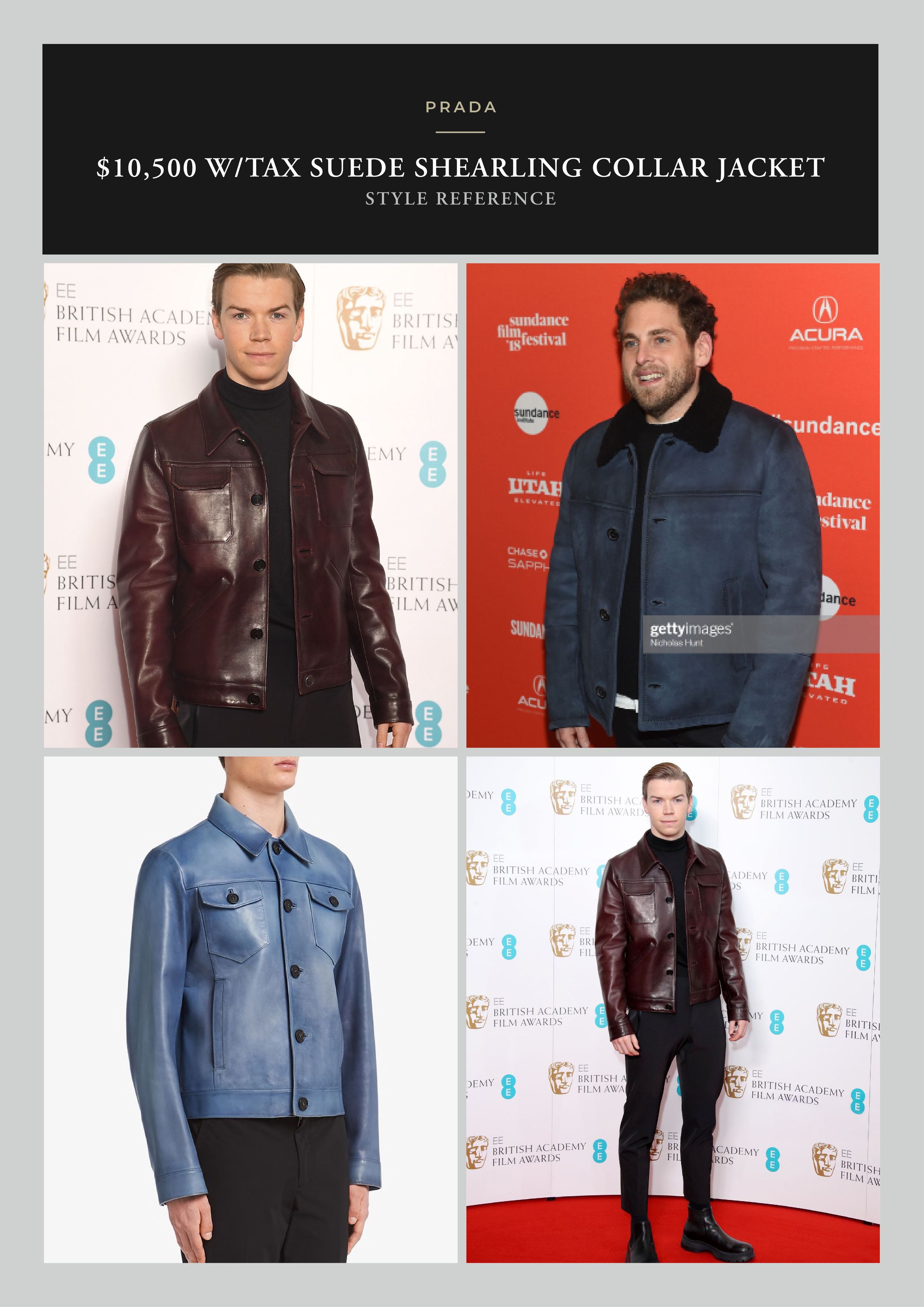 Prada Ultimate Rare $10,500 w/tax Shearling Collar Burnished Suede Size US L / EU 52-54 / 3 - 6 Thumbnail