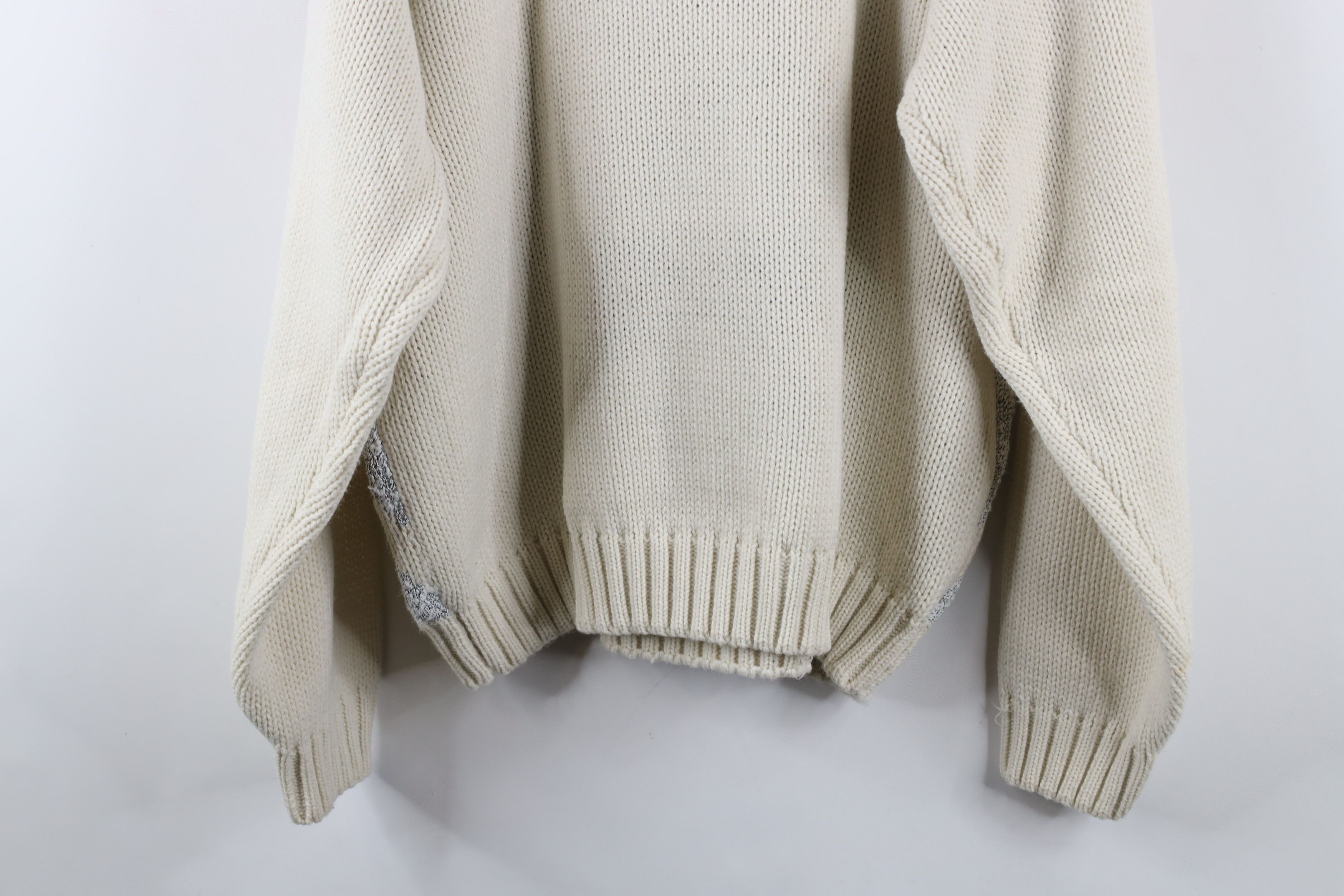 Vintage Vintage 90s Streetwear Diamond Chunky Knit Dad Sweater Size US XL / EU 56 / 4 - 12 Thumbnail