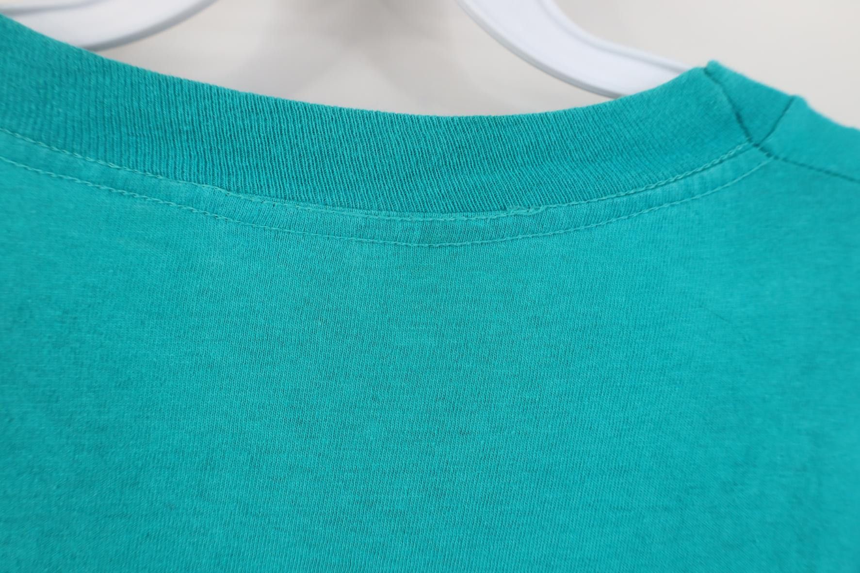 Vintage Vintage 90s Streetwear Blank Cotton Pocket T-Shirt Teal USA Size US XL / EU 56 / 4 - 10 Thumbnail