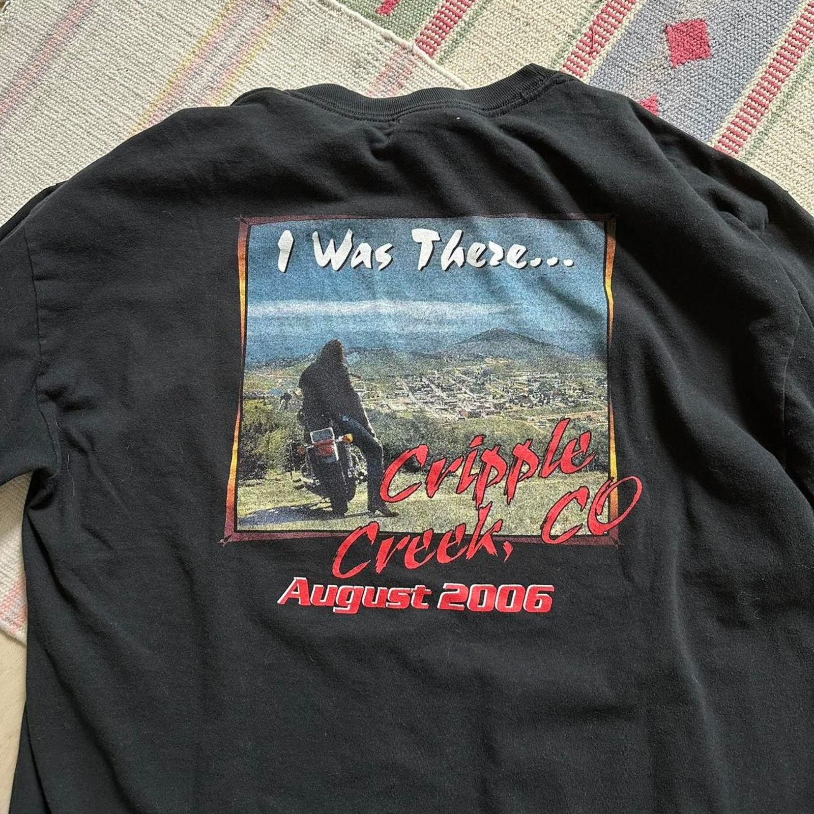 Vintage Vintage 00s Y2K Black Faded Longsleeve Casino Biker Shirt Size US XL / EU 56 / 4 - 5 Thumbnail
