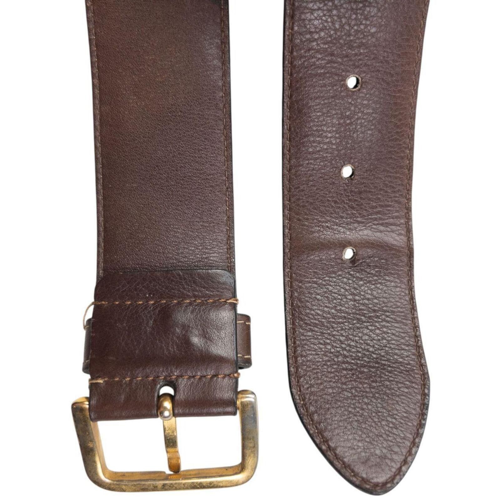 Prada Vintage 90s Prada Studded Leather Belt Size M Size ONE SIZE - 5 Thumbnail