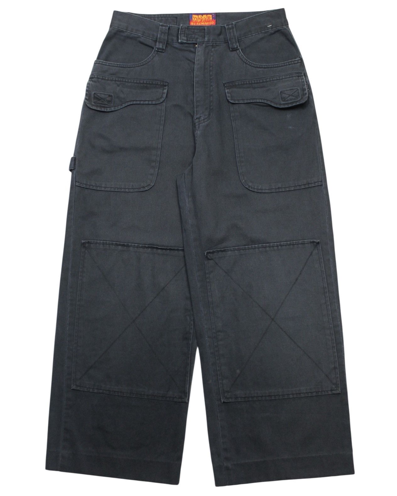 Hysteric Glamour 2000S R.M.G BY REMARGO BLACK DOUBLE KNEE WORK PANTS Size US 29 - 1 Thumbnail