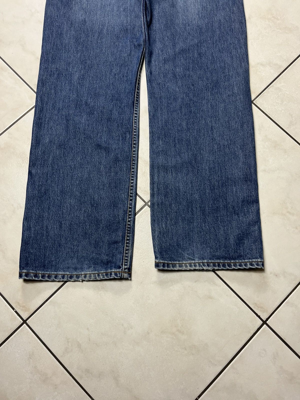 Levi's × Vintage Vintage Levi’s 523 dark washed distressed denim jeans pants Size US 34 / EU 50 - 17 Thumbnail
