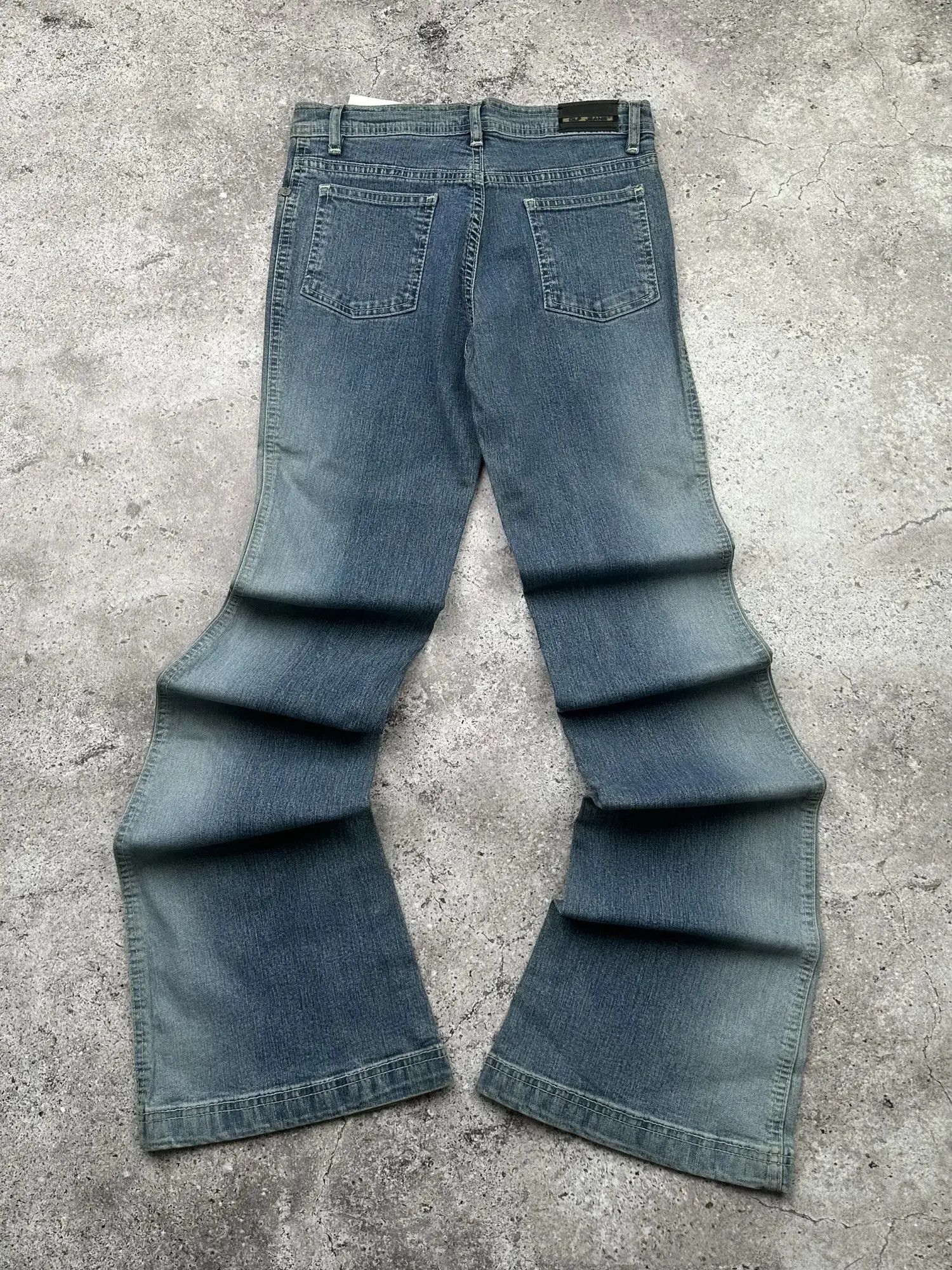 Japanese Brand Vintage Flare Embroidered Print Jeans C217(V616) Size 25" / US 0 / IT 36 - 5 Thumbnail