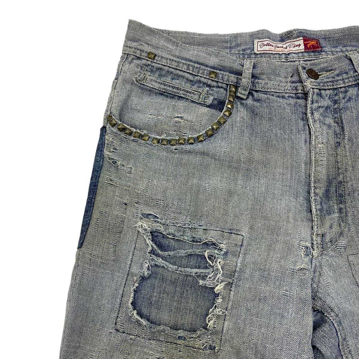 If Six Was Nine Trashed Japanese Brand Distressed Denim Jacket Size US 34 / EU 50 - 6 Thumbnail