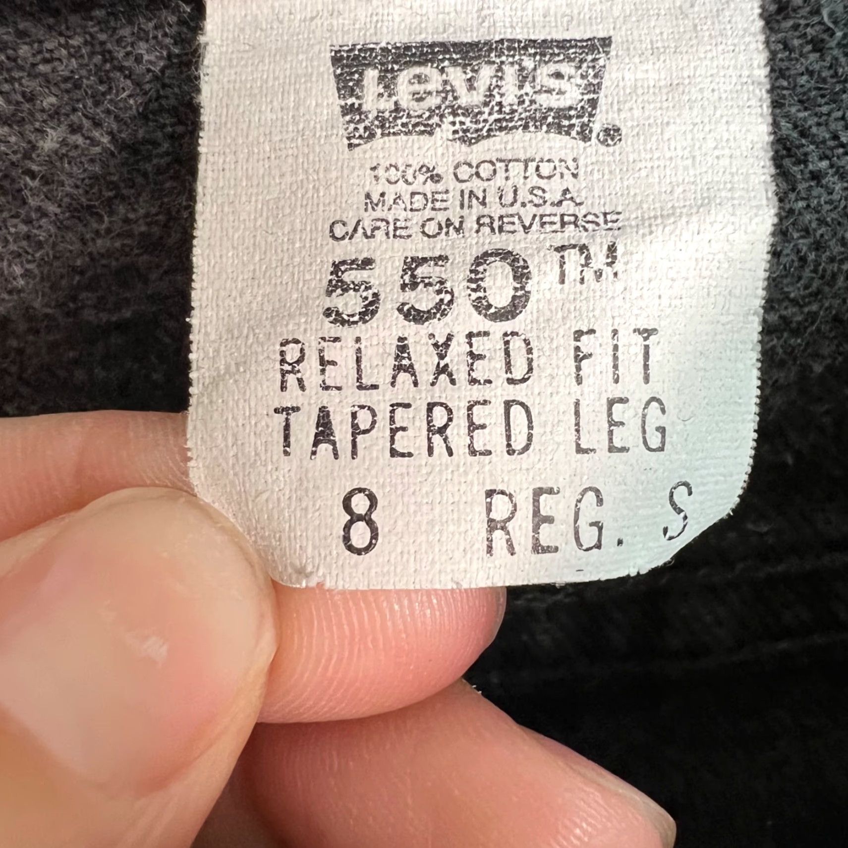 Levi's VINTAGE Levi's 550 Jeans Womens Size 8 Regular Black Denim 28 Inseam 5-Pocket Relaxed Tapered Leg Size 30" / US 8 / IT 44 - 4 Thumbnail