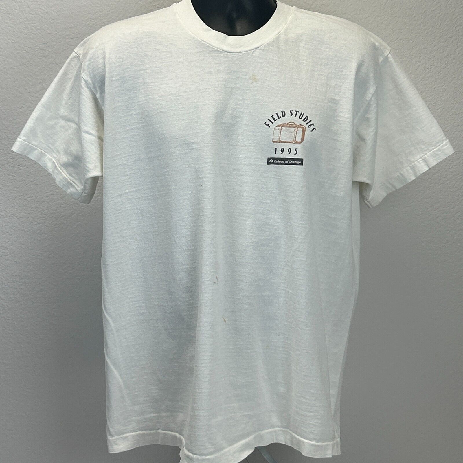 Fruit Of The Loom Vintage 90s College of Dupage Field Studies T Shirt X-Large Size US XL / EU 56 / 4 - 2 Thumbnail