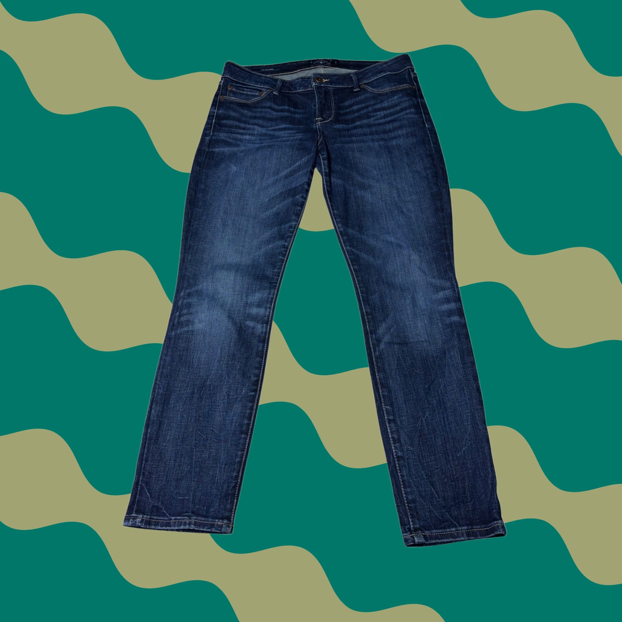 Lucky Brand Lucky Brand Lolita Capri Jeans Hobart Dark Wash Denim Size W32xL27 Women Cotton Blend 5-Pocket Stretch Crop Size 28" / US 6 / IT 42 - 1 Thumbnail