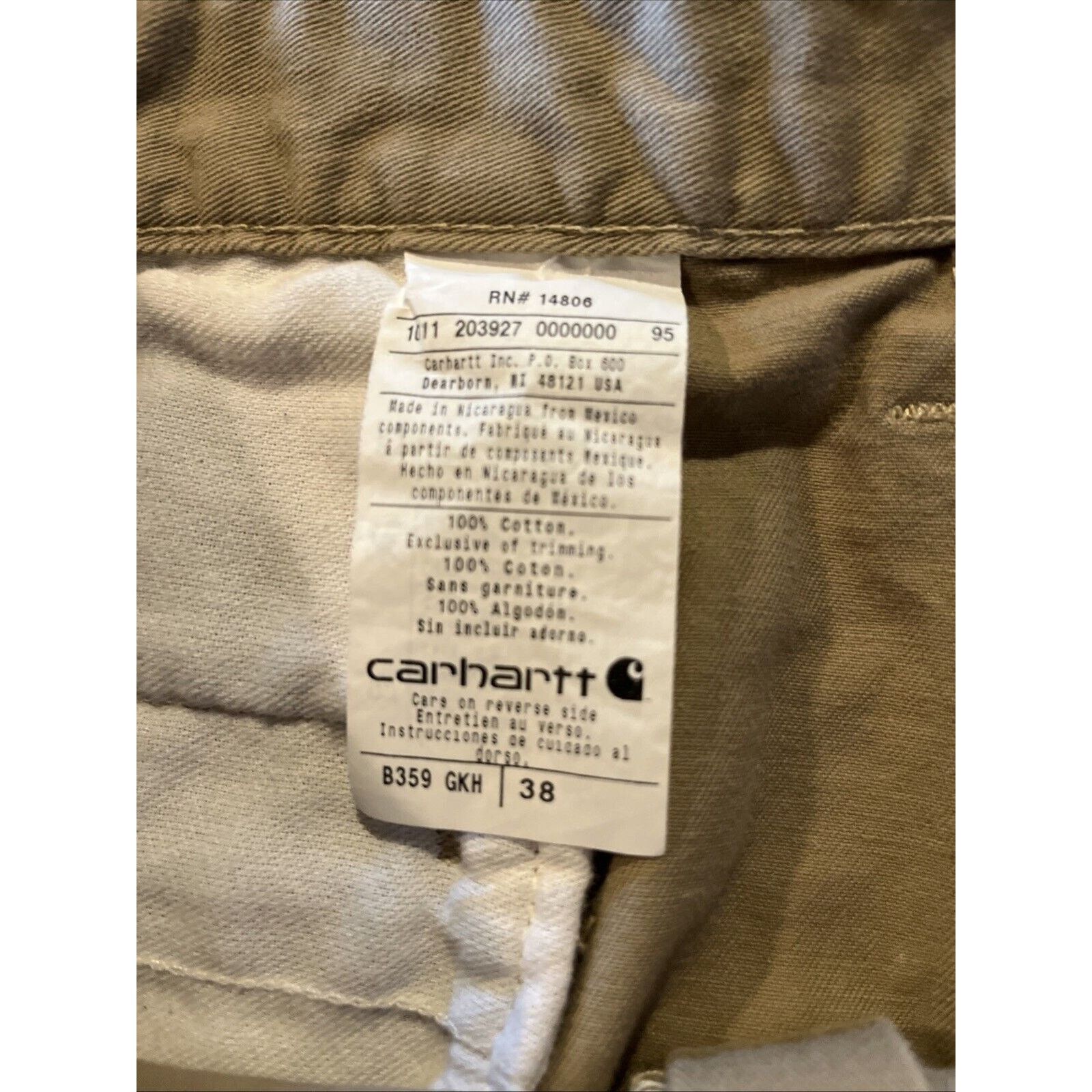 Carhartt Carhartt Canvas Shorts Mens 38 Brown Relaxed Workwear Travel Size US 38 / EU 54 - 3 Thumbnail