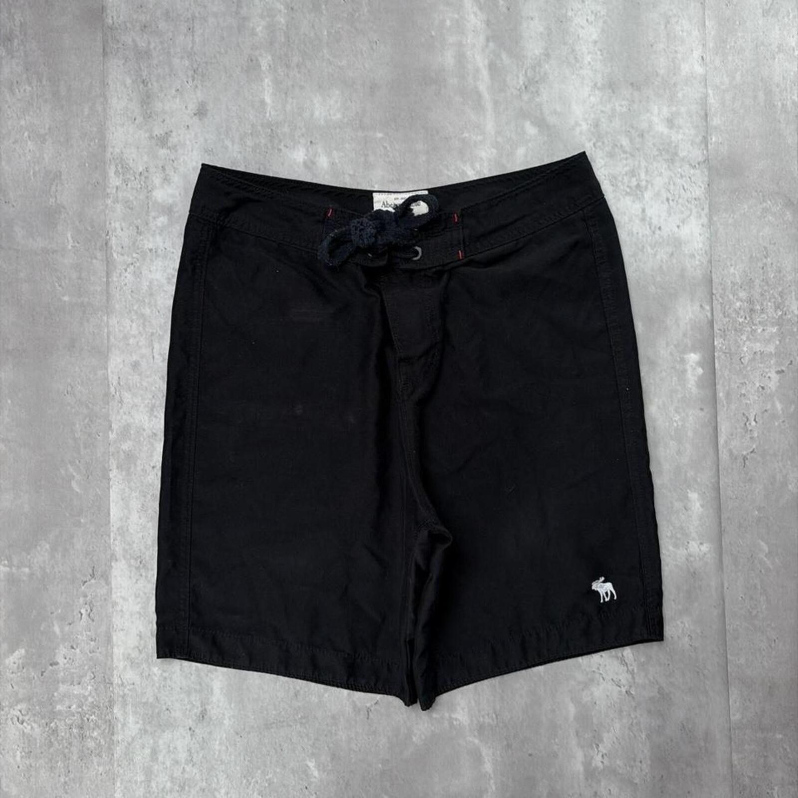 Abercrombie & Fitch Y2K Black Abercrombie & Fitch Grunge Surf Baggy Board Shorts Size US 32 / EU 48 - 1 Thumbnail