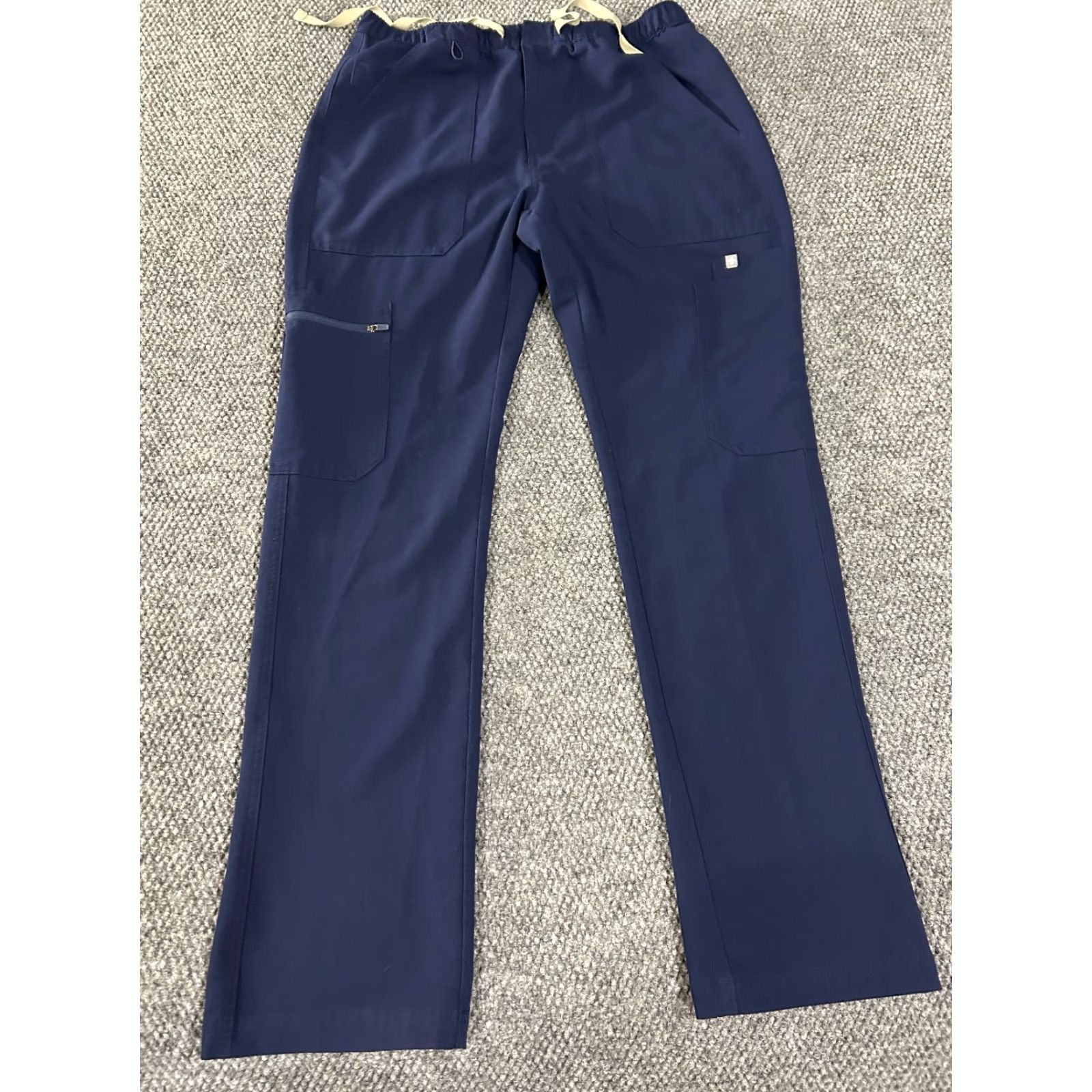 Vintage FIGS Pants Womens M Blue Jogger Scrub Technical Collection Pockets Zipper Logo Modern Workwear Size 32" / US 10 / IT 46 - 2 Thumbnail