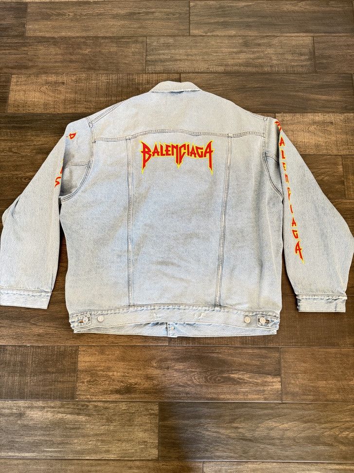 Balenciaga Balenciaga Metal Logo Denim Jacket Oversized Size 2 