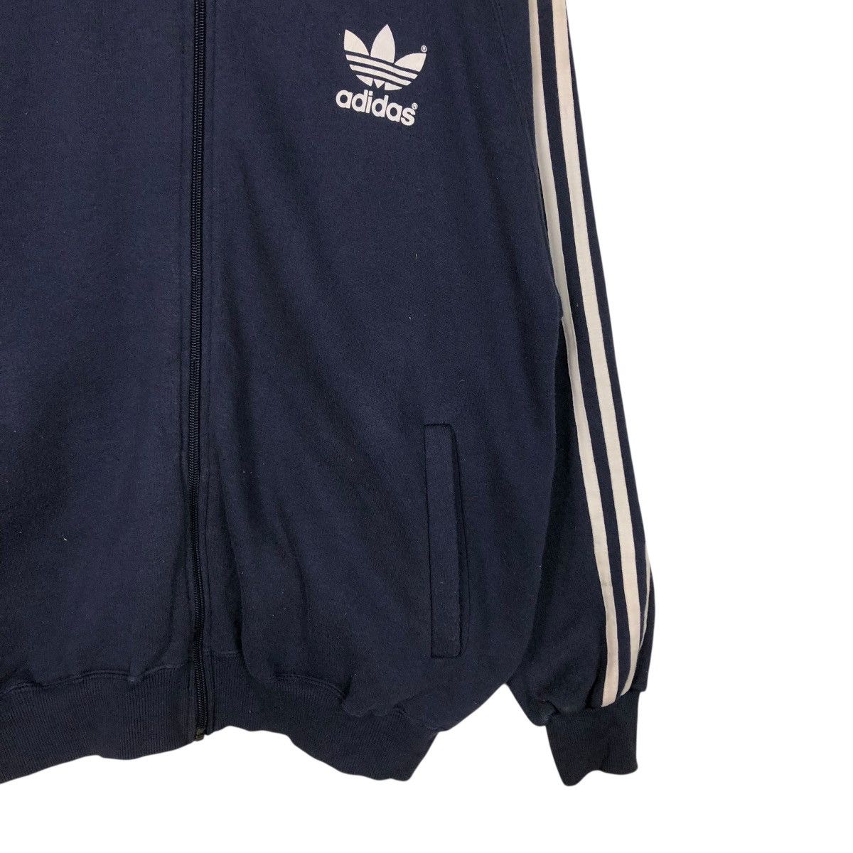 Adidas 🔥VINTAGE ZIPPER HOODIE JACKET ADIDAS BIG LOGO BACK HIT Size US L / EU 52-54 / 3 - 7 Thumbnail