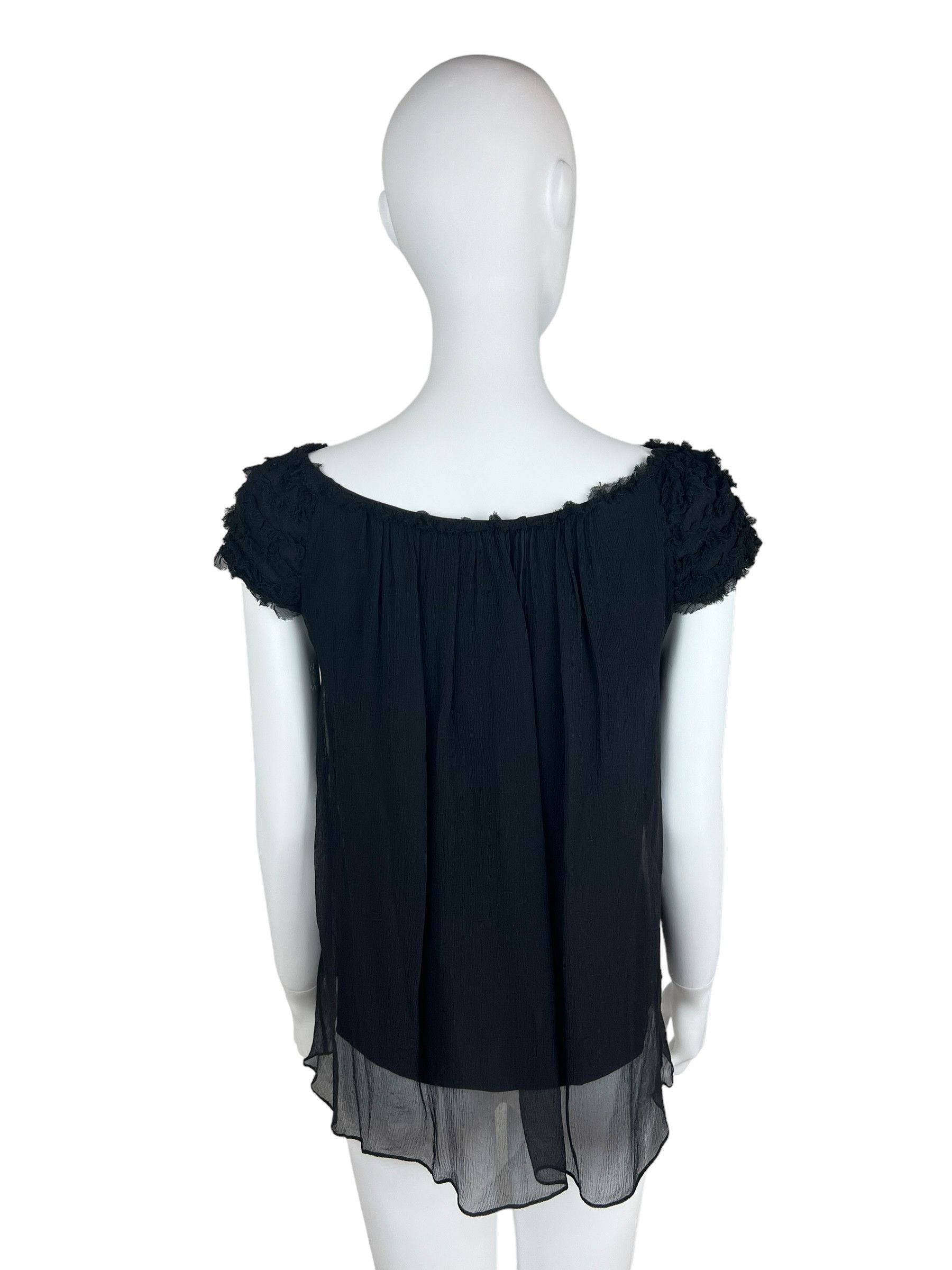 Gucci Gucci by Tom Ford 2001 Black Silk Top Size M / US 6-8 / IT 42-44 - 3 Thumbnail