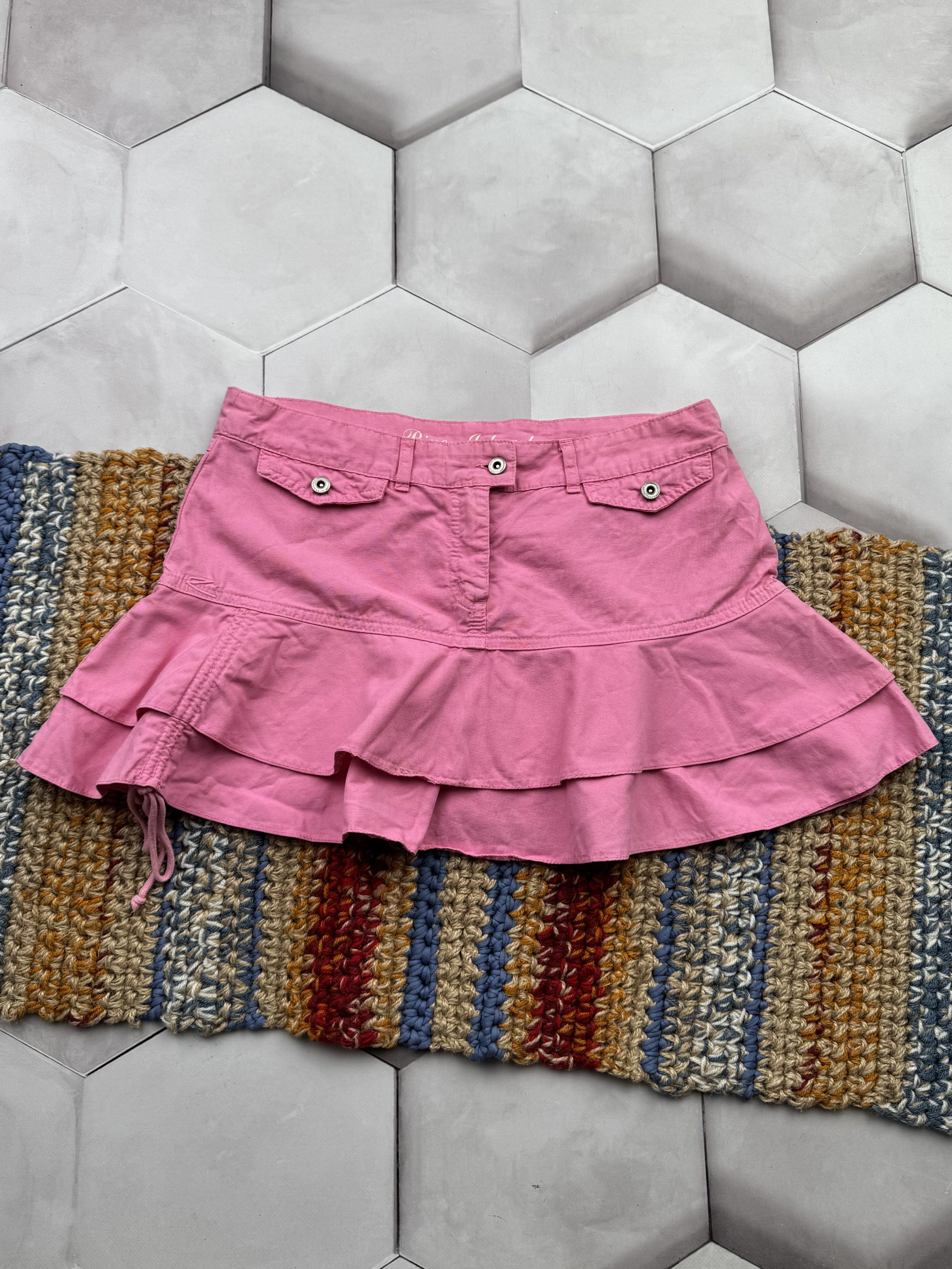 Vintage Vintage Flare Mini Skirt With Bondage (E4) Size 28" / US 6 / IT 42 - 1 Thumbnail