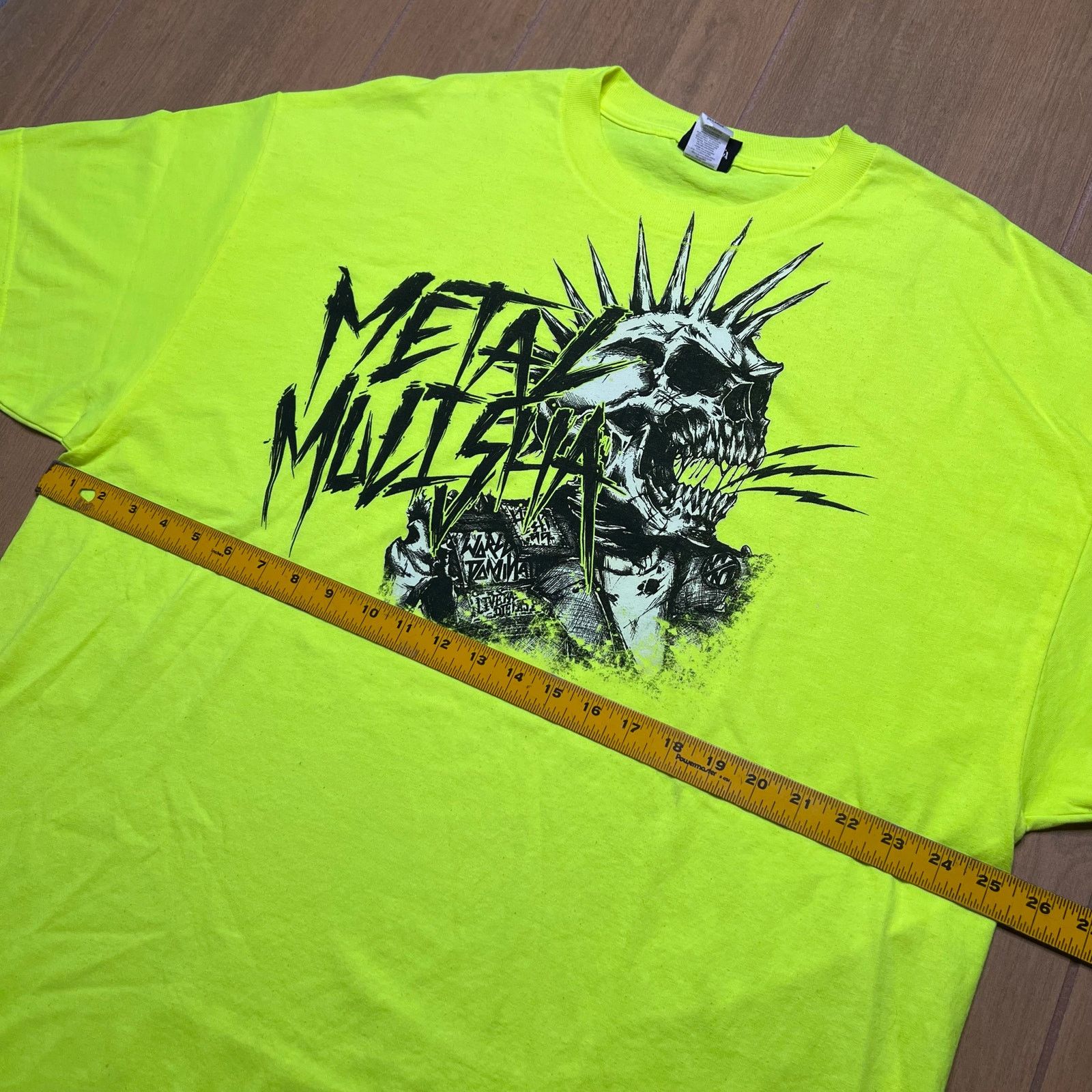 Metal Mulisha Y2K Metal Mulisha men's T-shirt Sz 2XL neon green skull Size US XXL / EU 58 / 5 - 7 Thumbnail
