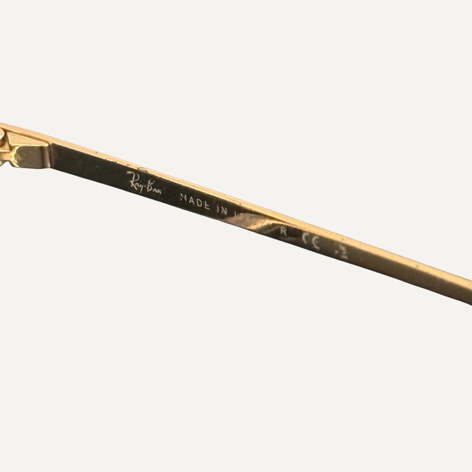 RayBan Unisex - Ray-Ban Classic Hexagon Flat Lenses Sunglasses Gold Size ONE SIZE - 4 Thumbnail