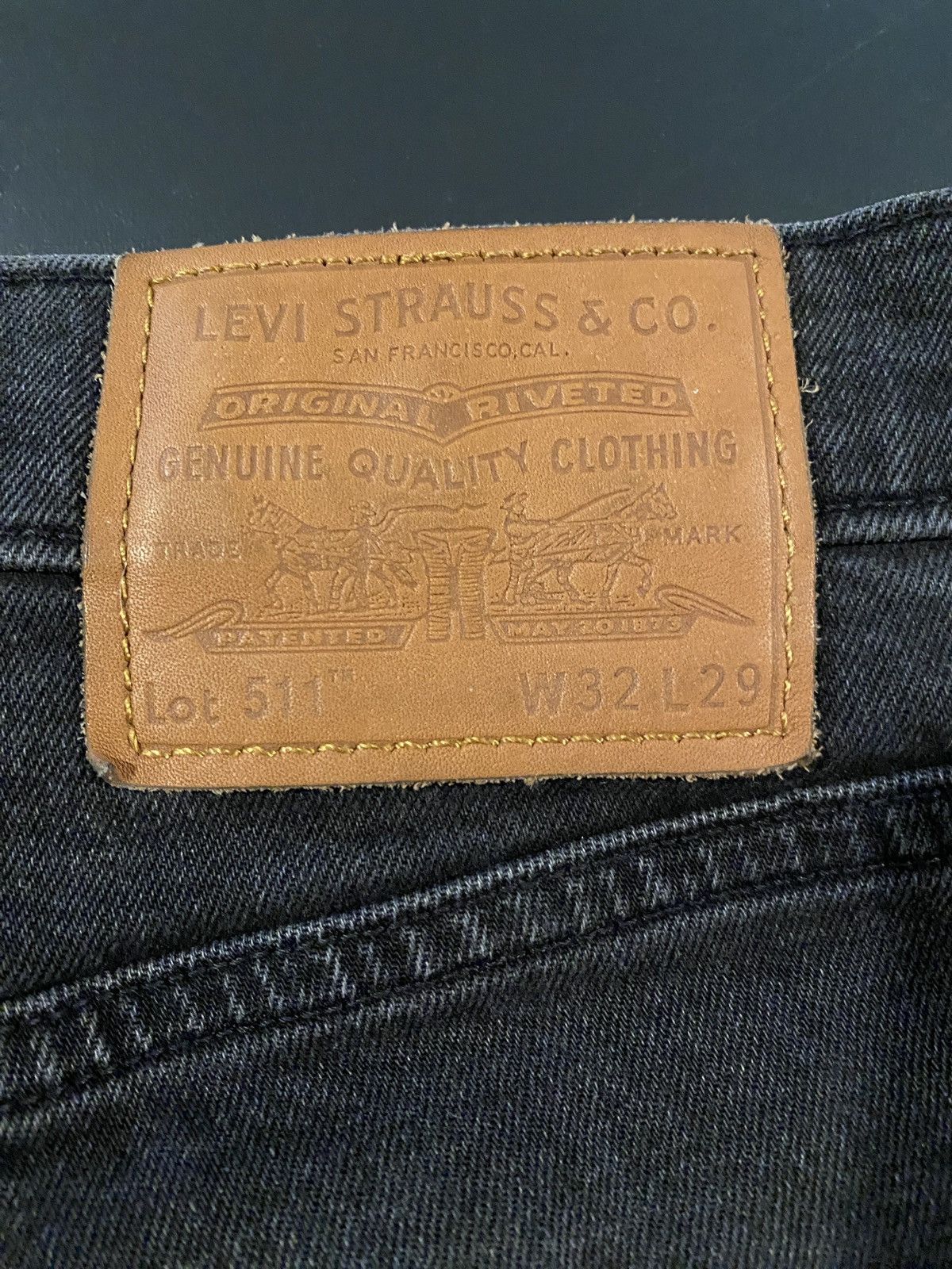 Levi's Levi’s Premium 511 Black Size US 32 / EU 48 - 4 Thumbnail
