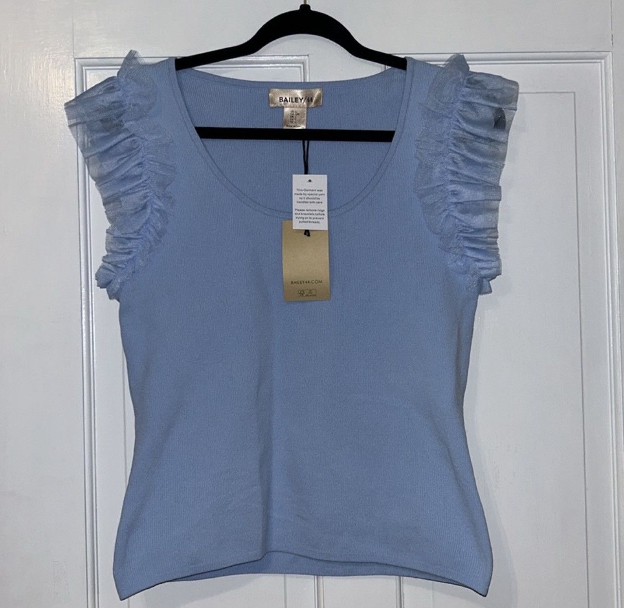 Bailey 44 Bailey 44 Luxury Sleeveless Jenna Ruffle Sleeved Blouse Size L / US 10 / IT 46 - 3 Thumbnail