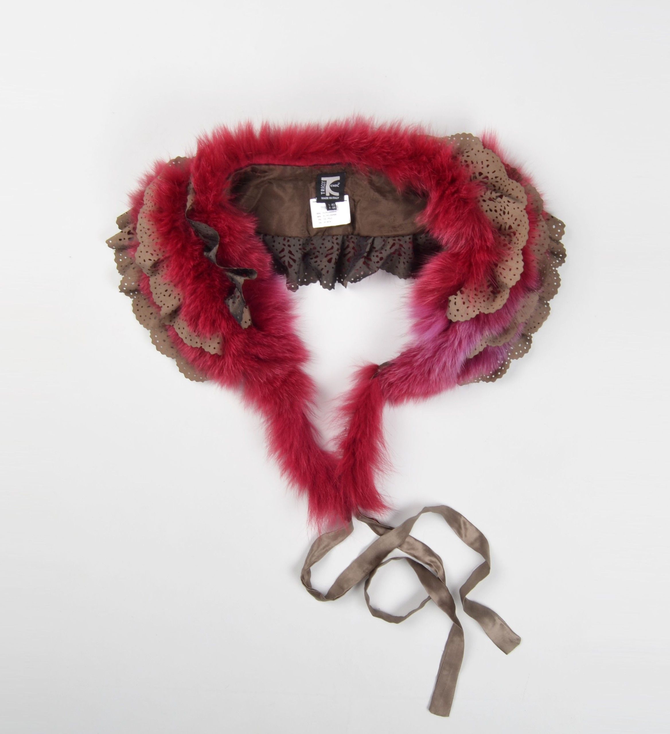 Vintage Tricot Chic Y2K Gothic Lolita Faux Fur Ruffle Collar Scarf Size ONE SIZE - 3 Thumbnail