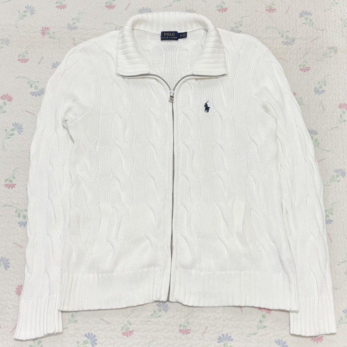 Polo Ralph Lauren Polo Ralph Lauren Big Cable Knit Zip Up Sweater Size M / US 6-8 / IT 42-44 - 1 Thumbnail
