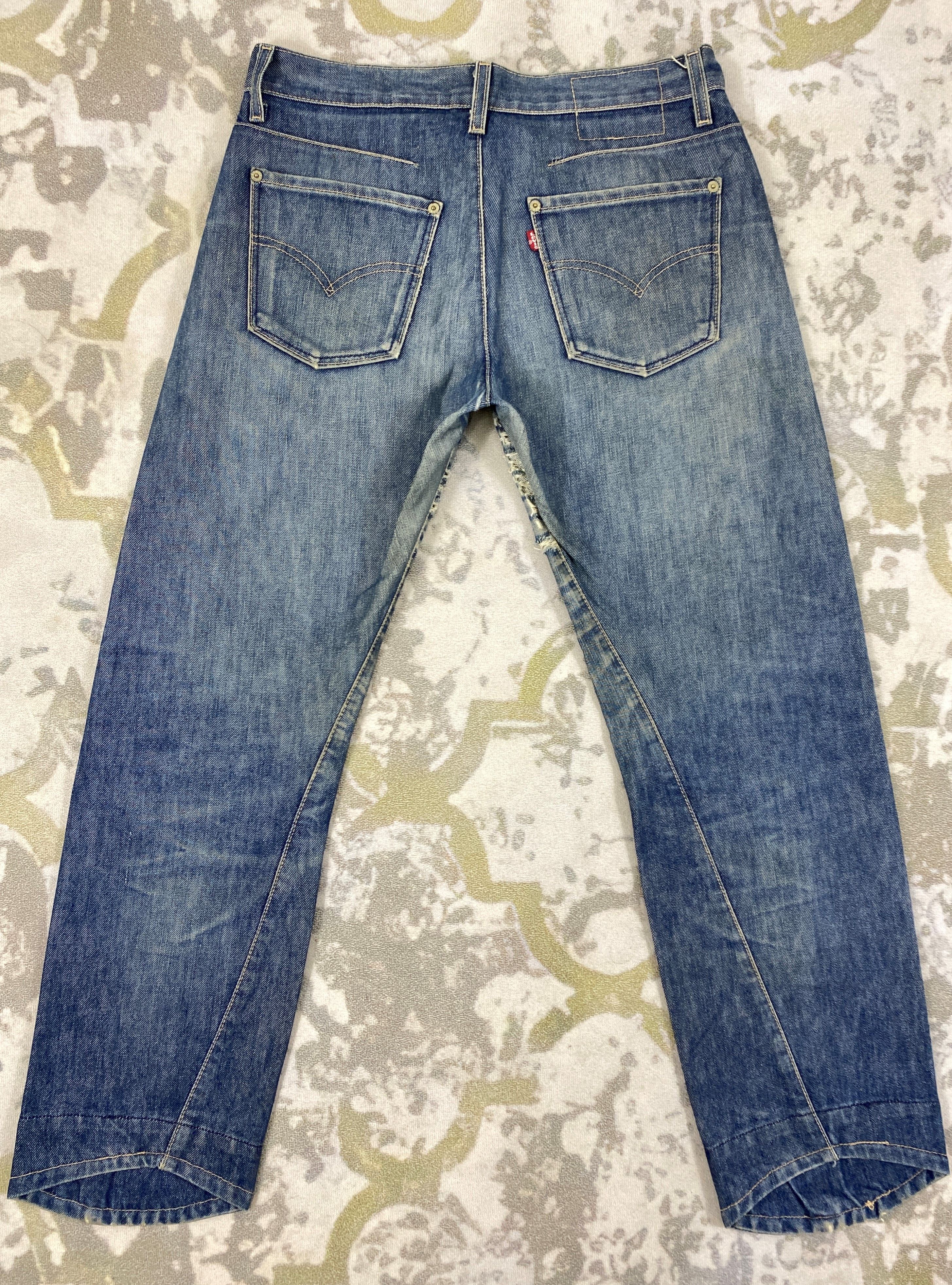 If Six Was Nine Blue Vintage Levi's Engineer Jeans 31x27.5 Denim -JN2109 Size US 31 - 2 Thumbnail