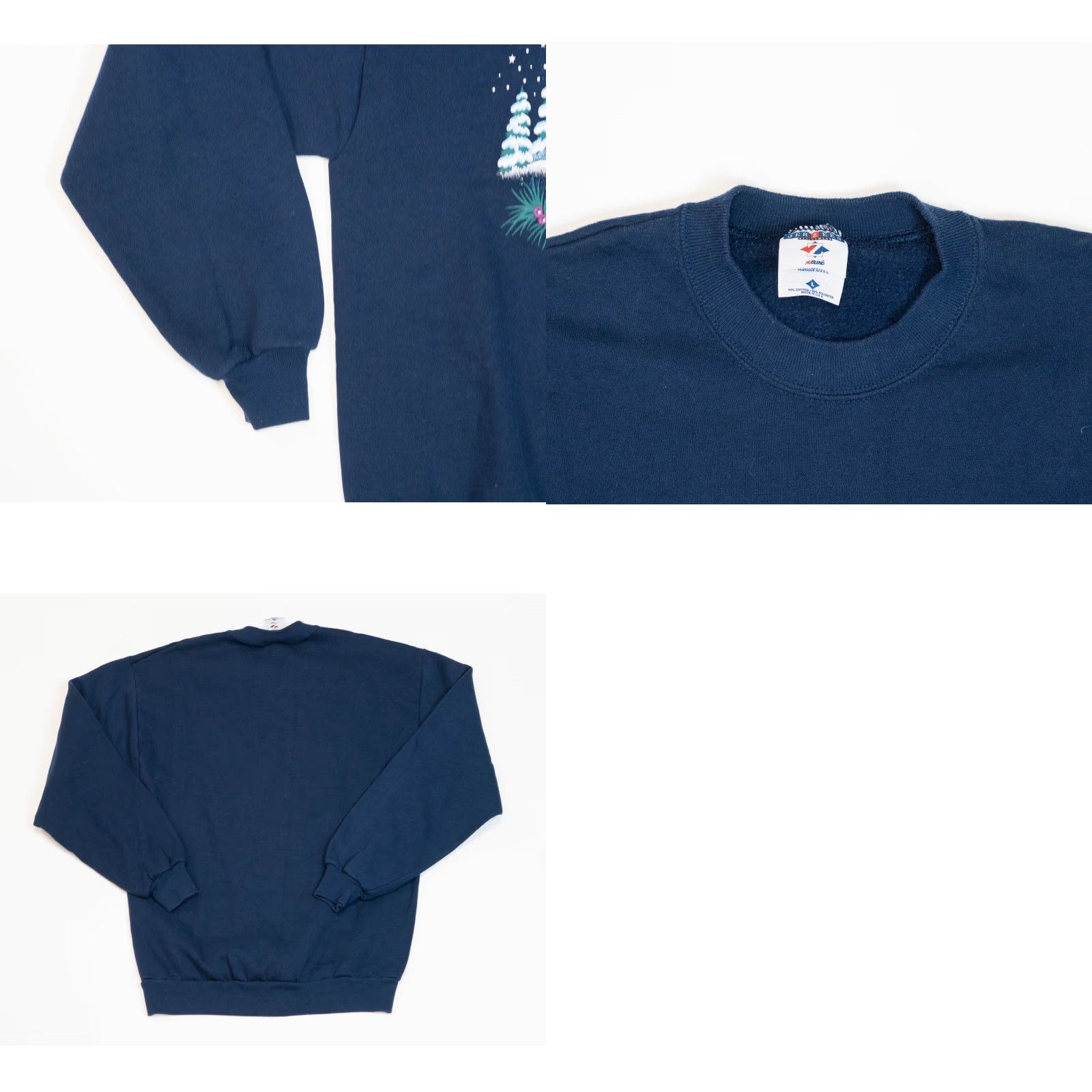 Jerzees VINTAGE Jerzees North Dakota Sweatshirt Men L Crewneck Blue 90s Christmas Outdoor Logo USA VTG Santa Size US L / EU 52-54 / 3 - 9 Thumbnail