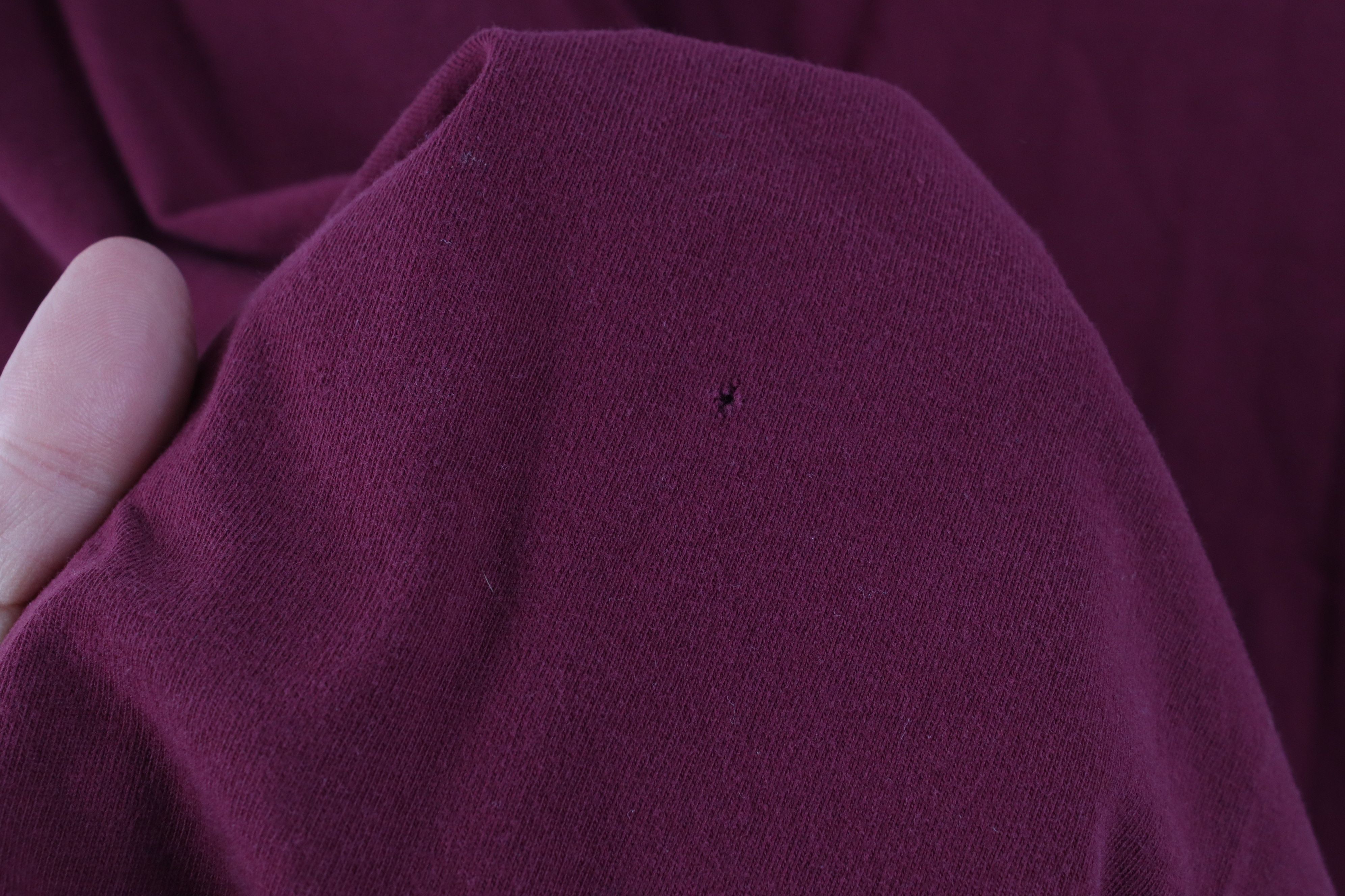Lands' End Vintage Y2K Lands End Blank Cotton T-Shirt Burgundy Maroon Size US L / EU 52-54 / 3 - 7 Thumbnail
