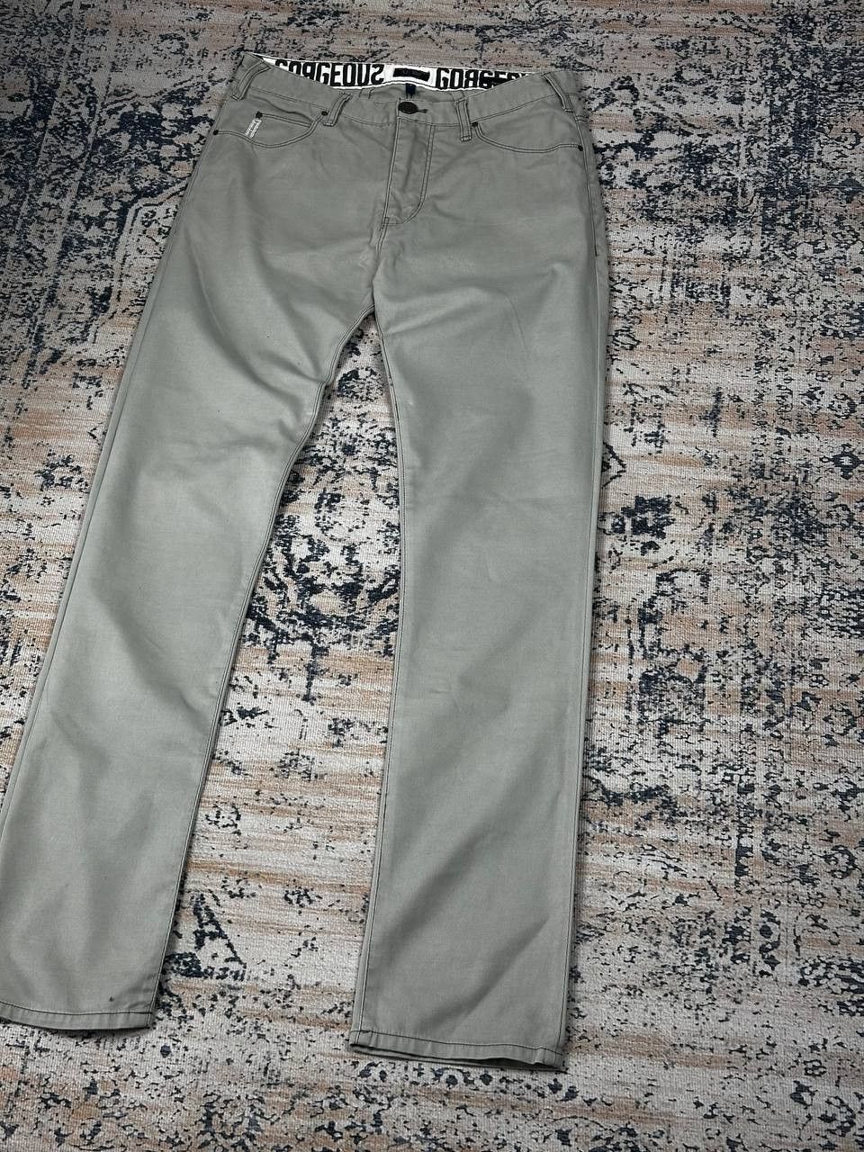 Emporio Armani Armani Jeans Grey Slim Metal Pocket Logo Pants Size US 31 - 3 Thumbnail