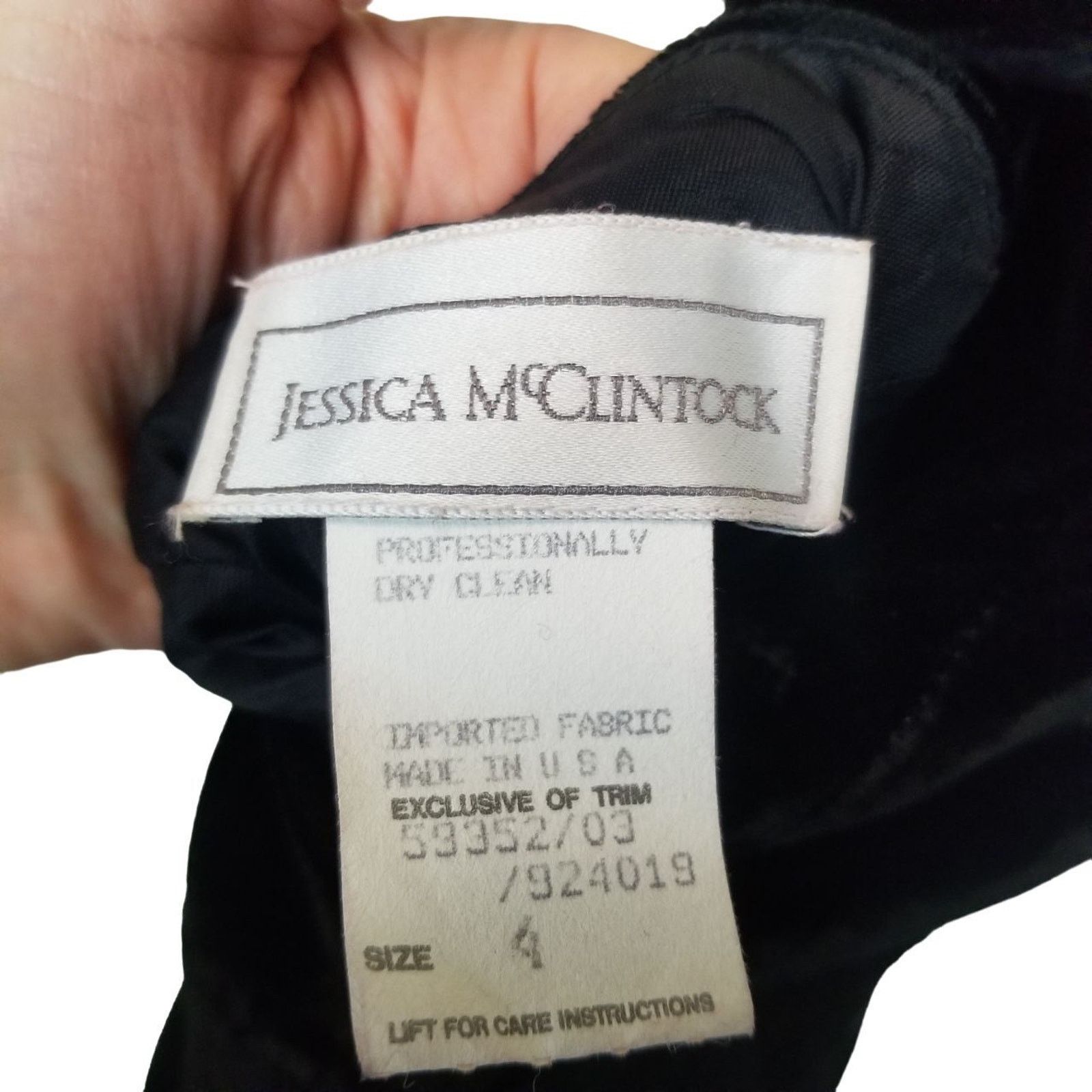 Jessica McClintock Vintage Jessica McClintock Velvet Midi Dress Fairy Grunge Size S / US 4 / IT 40 - 8 Thumbnail