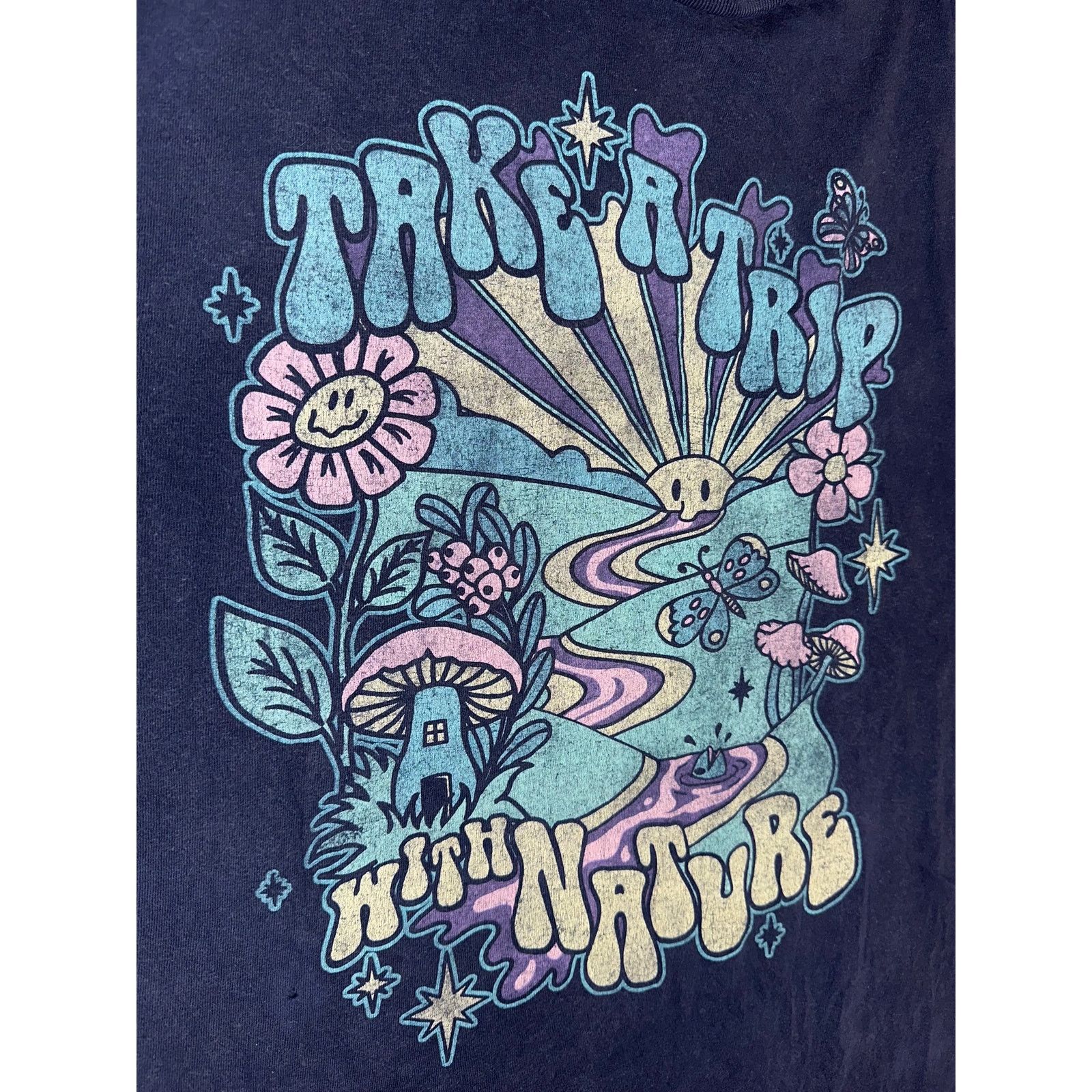 & Other Stories Take A Trip With Nature ShroomsDesign Navy Tshirt SizeLarge Size US L / EU 52-54 / 3 - 6 Thumbnail