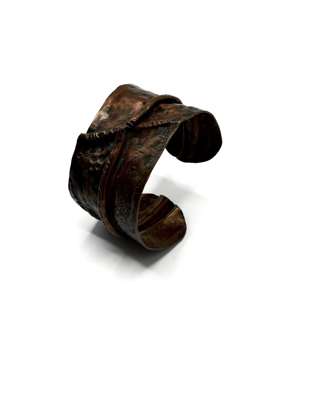 Japanese Brand Handmade Hammered Copper Cuff Bangle Size ONE SIZE - 3 Thumbnail