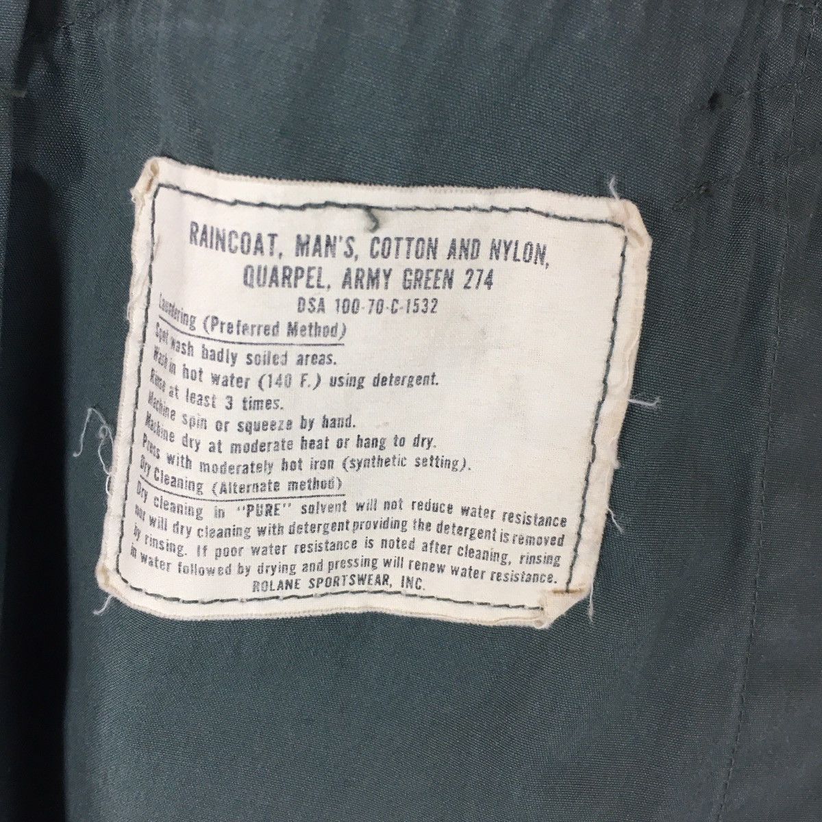 Vintage Vintage Military Raincoat By Rolane Sportswear Size US L / EU 52-54 / 3 - 10 Thumbnail