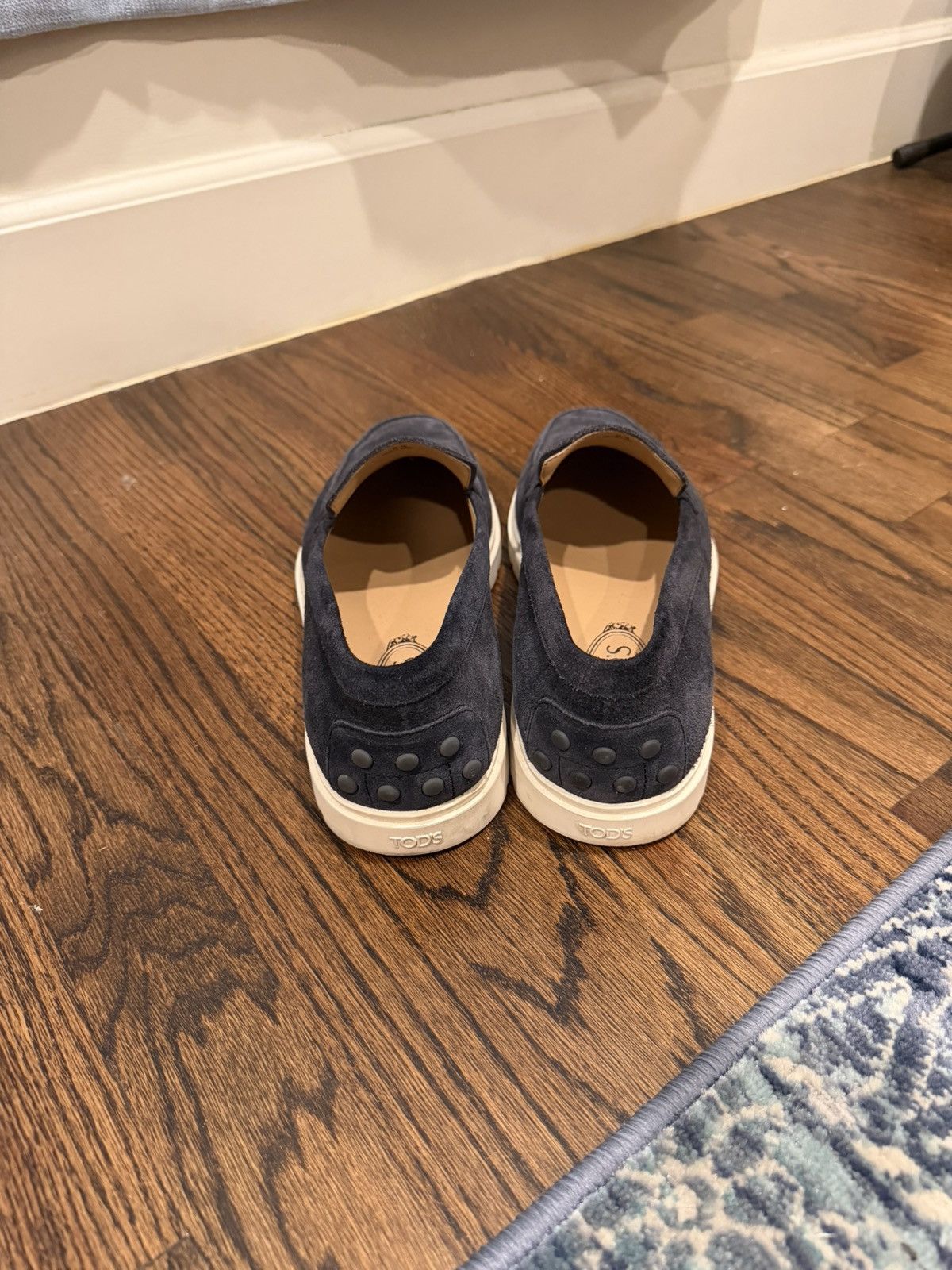 Tod's Tods Navy Blue Suede Penny Loafers Size US 8.5 / EU 41-42 - 3 Thumbnail