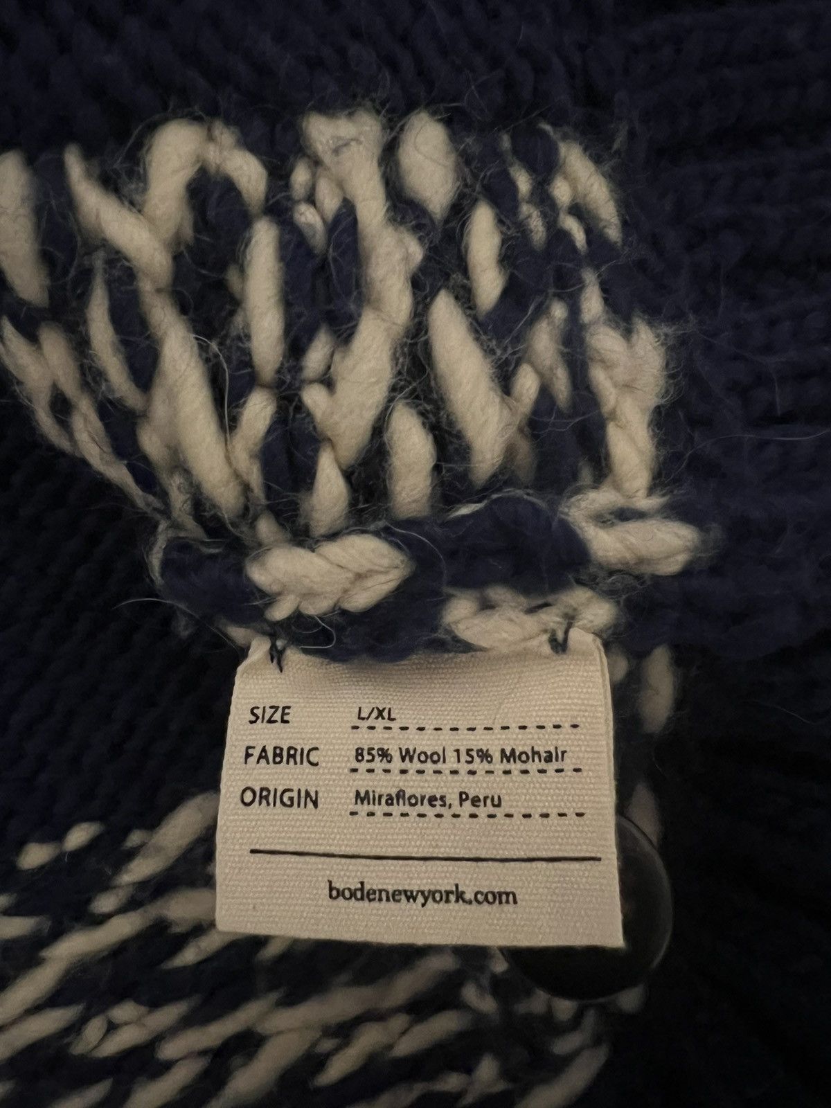 Bode BODE river fish wool and mohair shawl cardigan. $1,200.00. Size US L / EU 52-54 / 3 - 8 Thumbnail